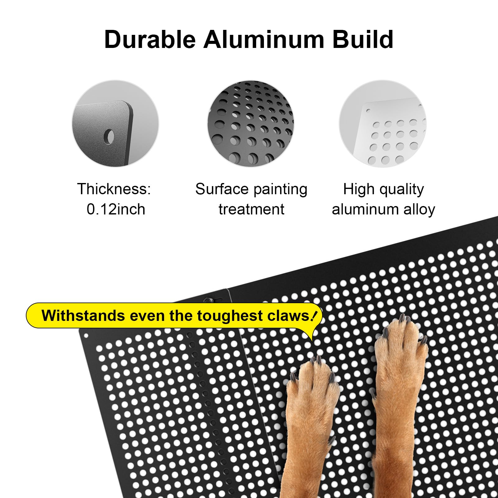 Premium Adjustable RV Entry Screen Door Grille, Adjusts from 22- 31.5, Aluminum Alloy Protector Guard for RV, Camper- Black