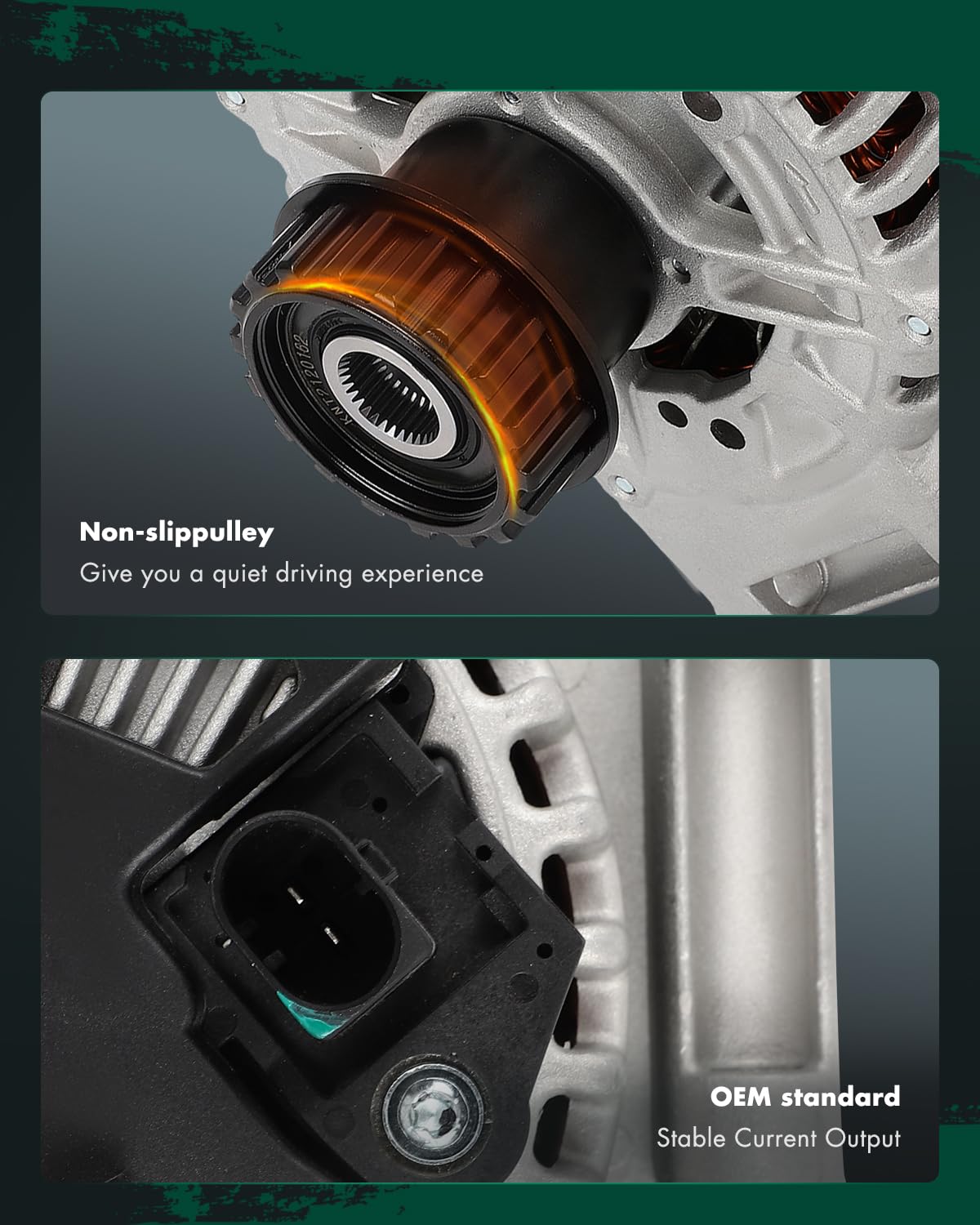 SCITOO Alternator Fits for Volvo XC60 10-16, XC90 07-14, S60 11-16, S80 07-15, V60 15-16, V70 08-10 - 12V 180Amp CCW w/Decoupler