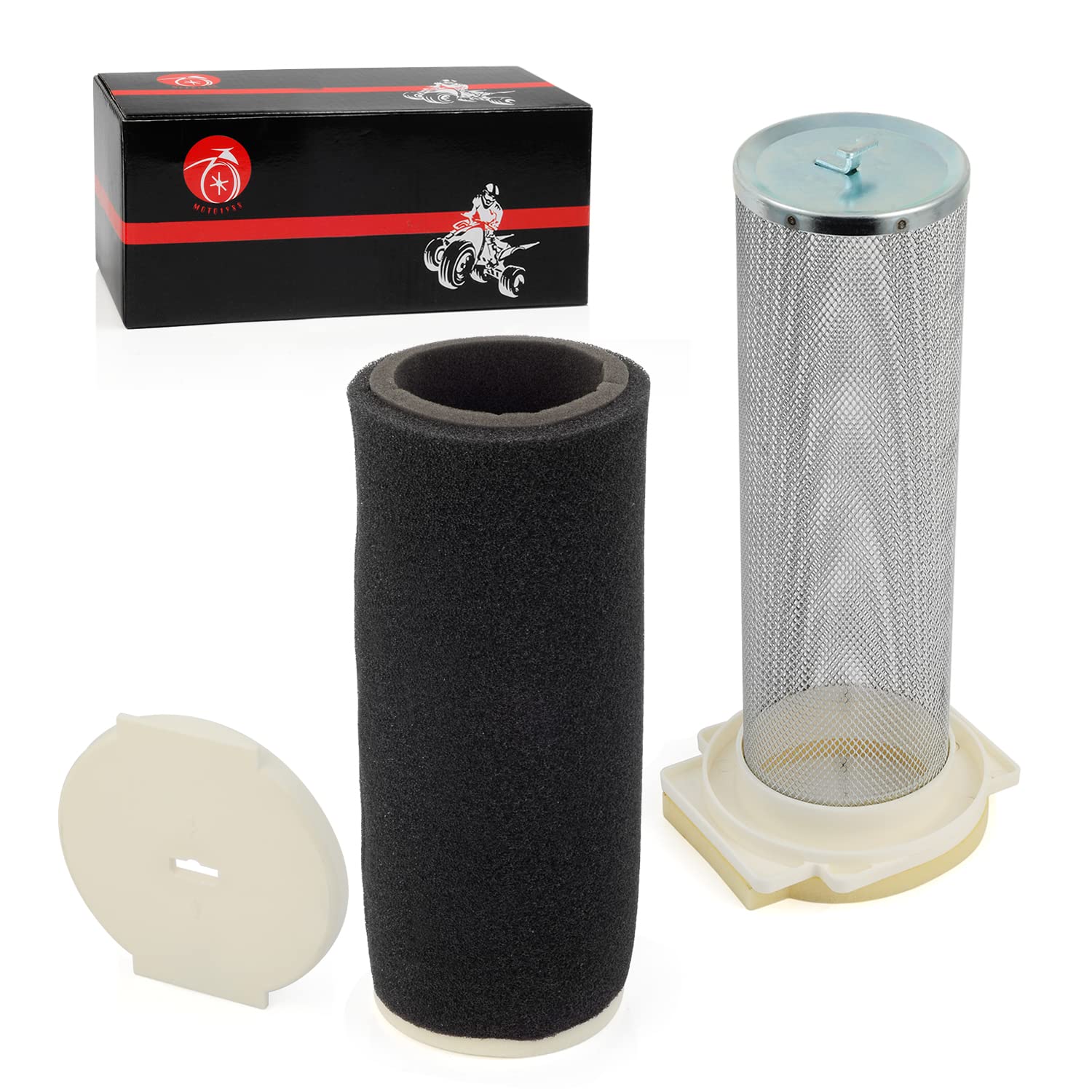 Air Filter & Guide & End Cap Kit For Yamaha Warrior Raptor Wolverine 350 Yfm 350 Grizzly 600 660 Yfm600 660 1987-2013 1Uy-14458-01 1Uy-14468-00 1Uy-14451-00
