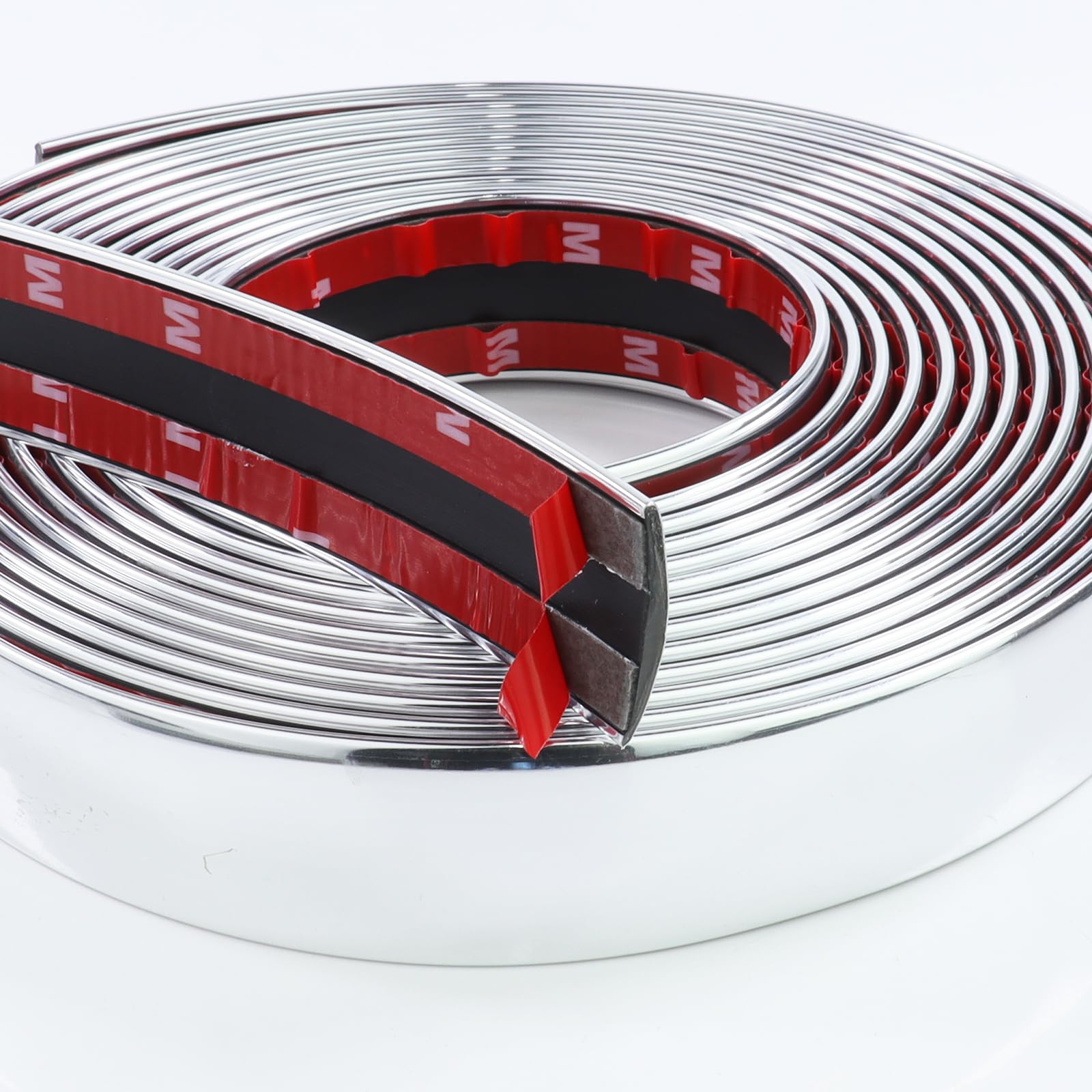 25Ft Automotive Chrome Trim Molding 1-3/16''(30Mm) Wide Universal Car Side Moulding Trim(Self Adhesive) Uv Protected Scratch-Pro