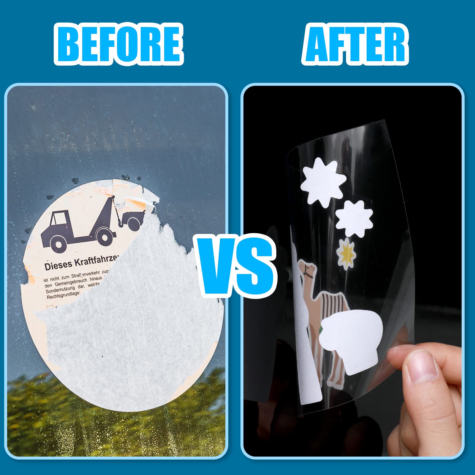 50 Pieces Clear Windshield Stickers Car Windshield Sticker Windshield Applicator Vinyl Cling Windshield Sticker For Parking Perm