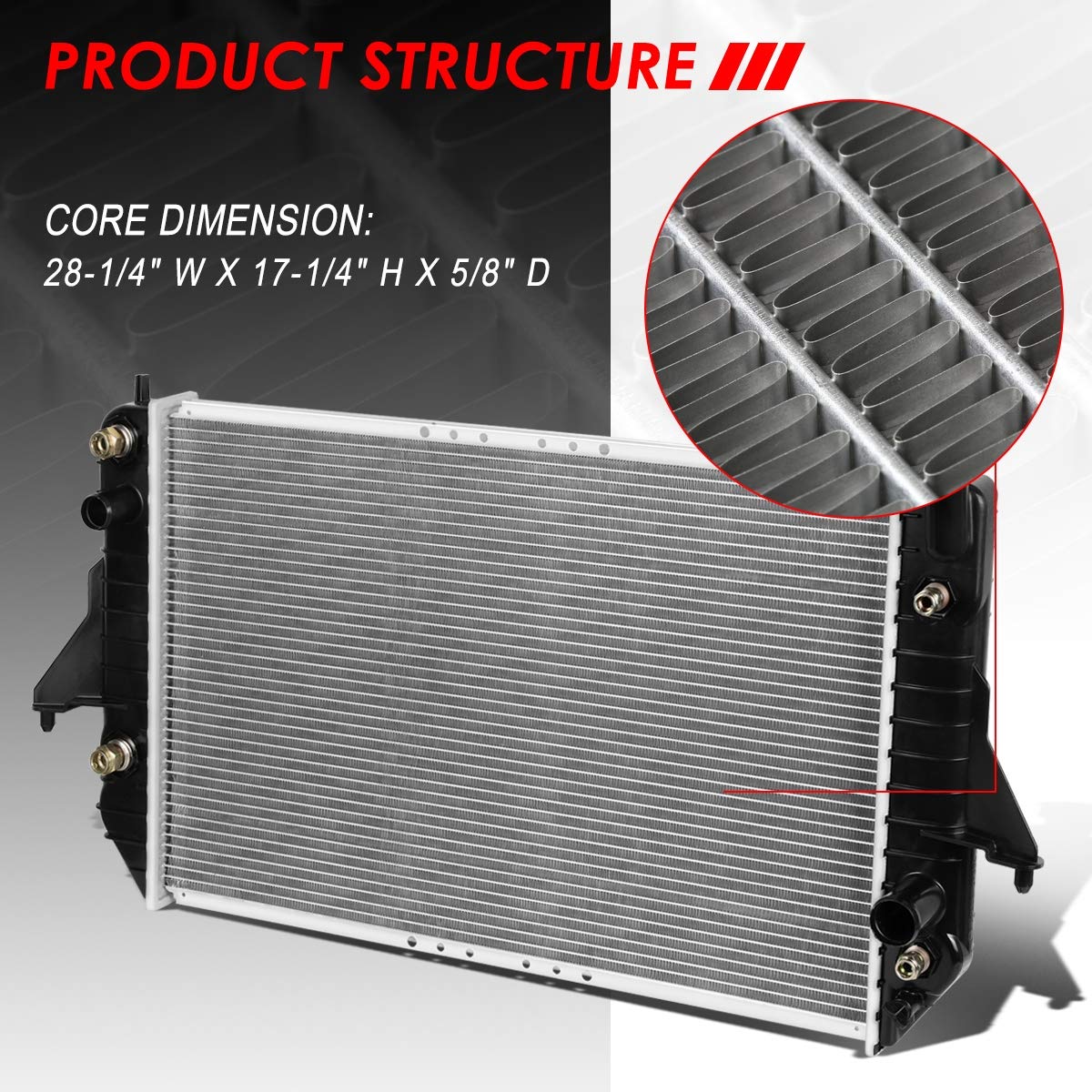 Auto Dynasty Radiator Compatible With 96-05 Chevy Gmc Astro Safari 4.3L At, Dpi 1786 Factory Style 1-Row Cooling Radiator, Alumi