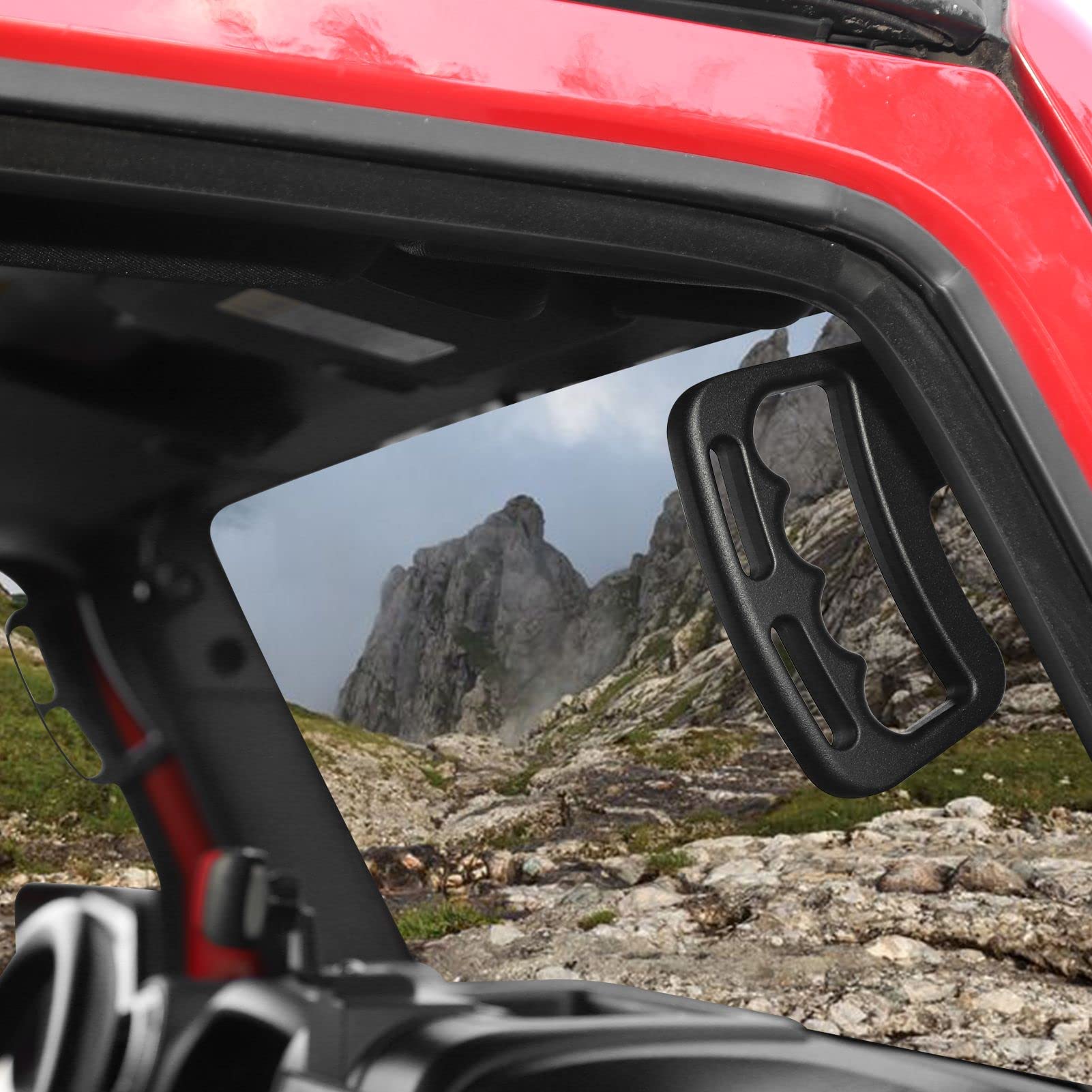 Front Aluminum Grab Handles Grip Handle Grab Bars for Jeep Wrangler JK JKU Sports Sahara Freedom Rubicon X & Unlimited X 2 Door