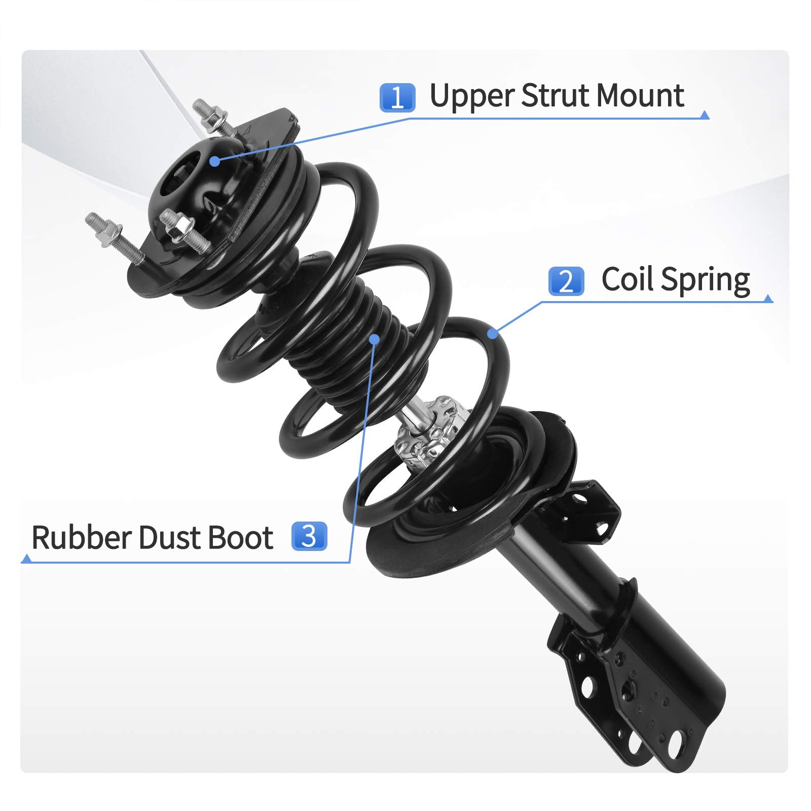 Yitamotor Front Complete Struts Rear Shocks Suspension Compatible With 2008-2017 Buick Enclave, 2009-2017 Chevrolet Traverse, 20