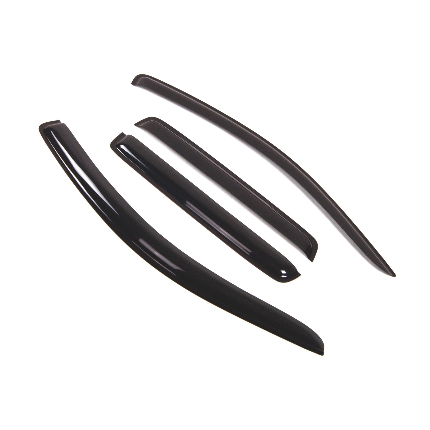 Tuningpros Outside Mount Window Vent Visors Rain Guards Compatible With Mitsubishi Outlander 2007-2010 | Side Window Wind Deflec