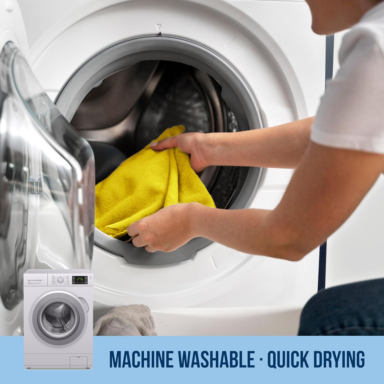 Green Lifestyle Chamois Cloth, Microfiber Cleaning Cloth 150 Pack, Borderless Towels Cleaning, Car Microfiber Towel, Drying Wash