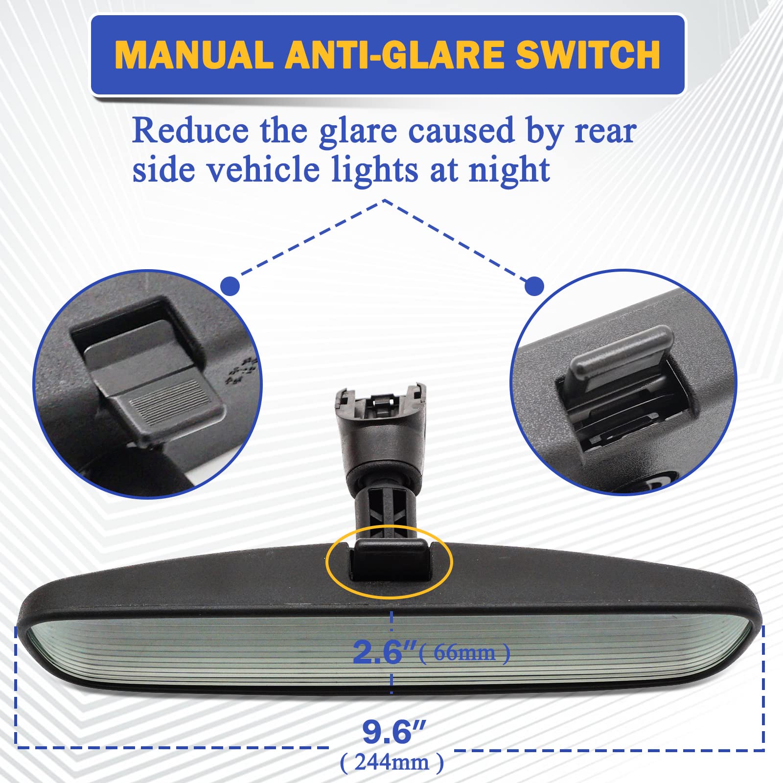 Interior Rear View Mirror Assembly For Nissan Rogue Altima Nv1500 Nv2500 Nv3500 Frontier Tiida Sentra Titan Fairlady 350Z 96321-