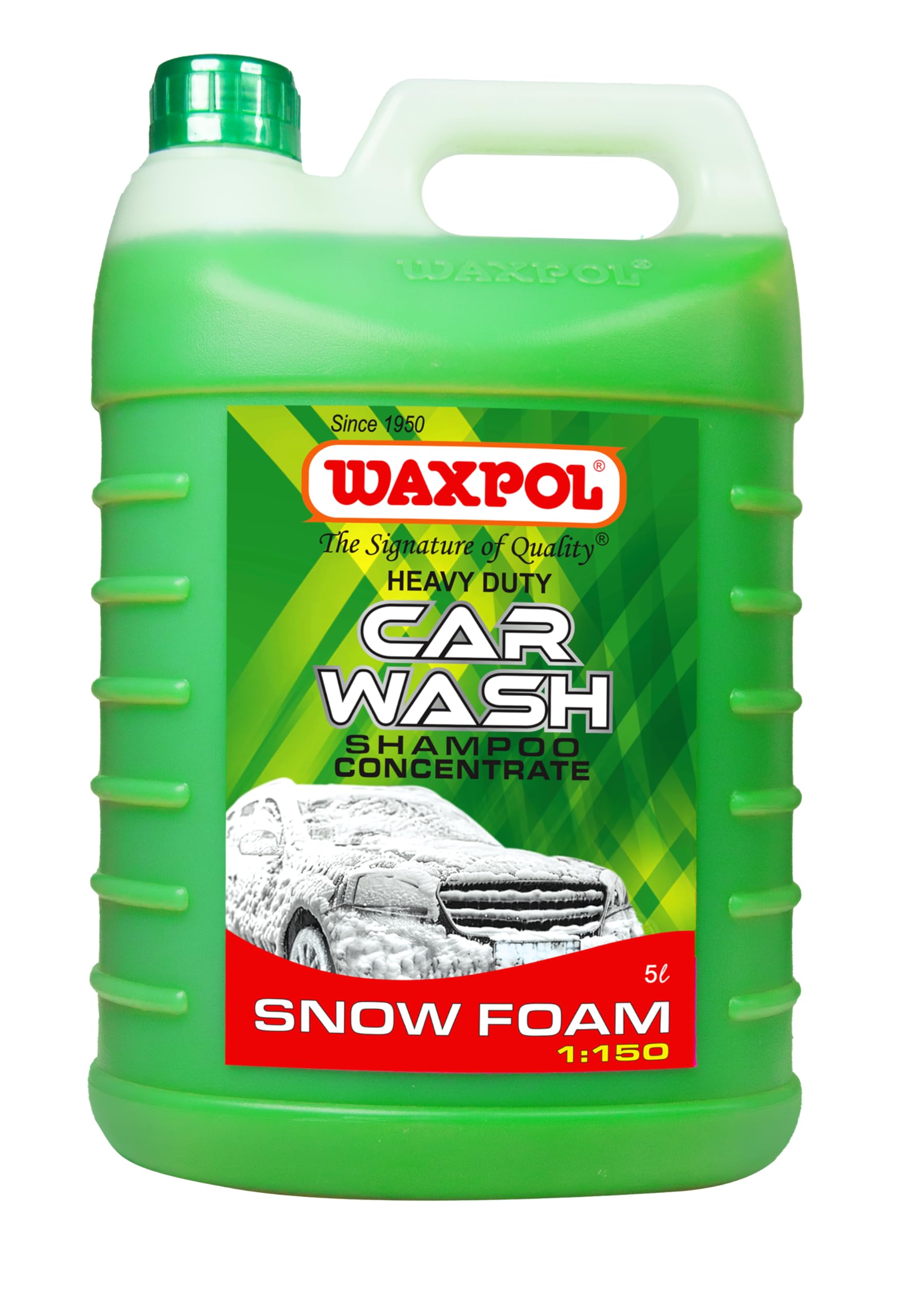 Waxpol Heavy Duty Car & Bike Shampoo Snow Foam Concentrate1:150 (5L) For Snow Foam & Bucket Wash