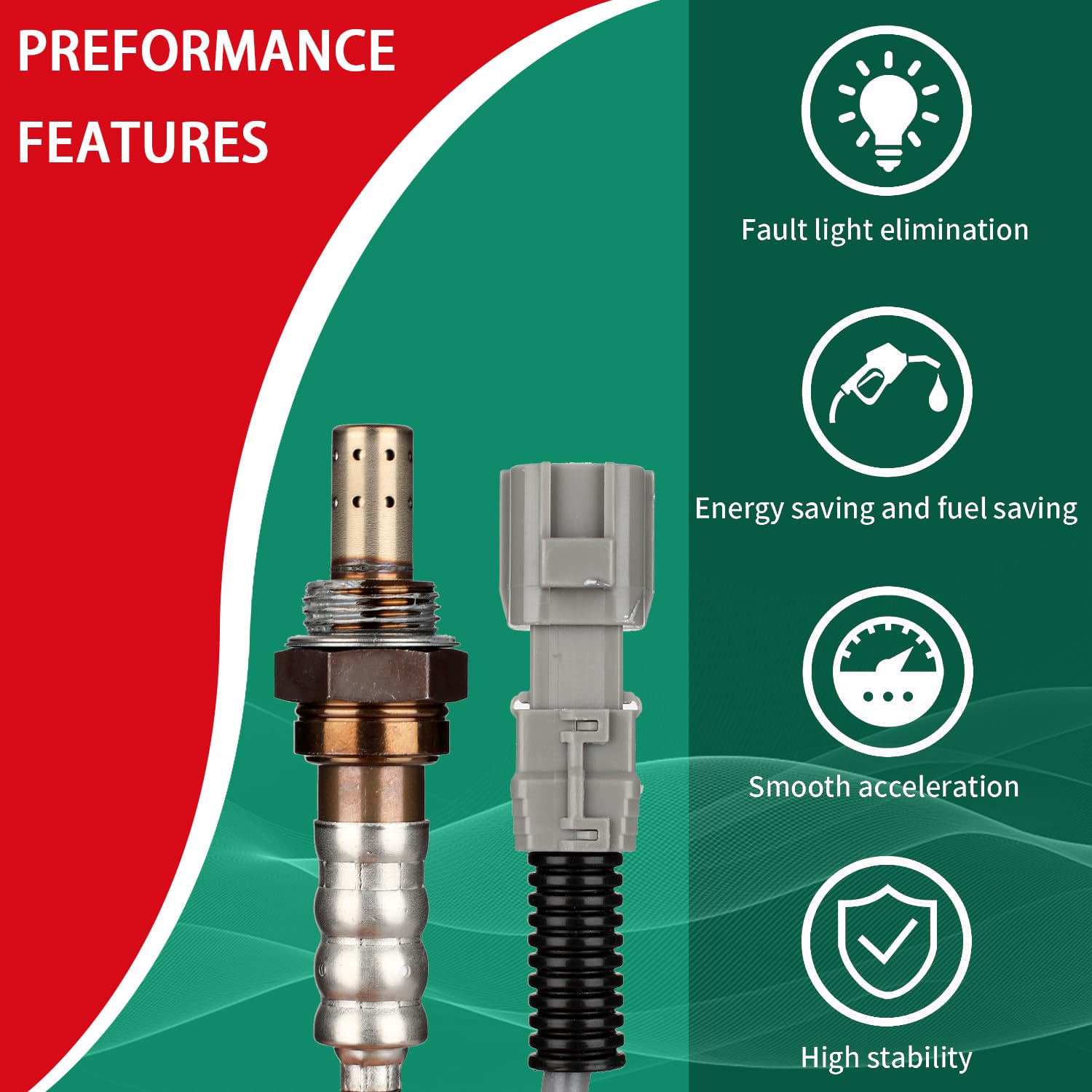 Necatuo 234-4149 Downstream O2 Oxygen Sensor Heated Air Fuel Ratio Compatible With Rx350 Highlander Sienna Solara Camry Tc Ls460