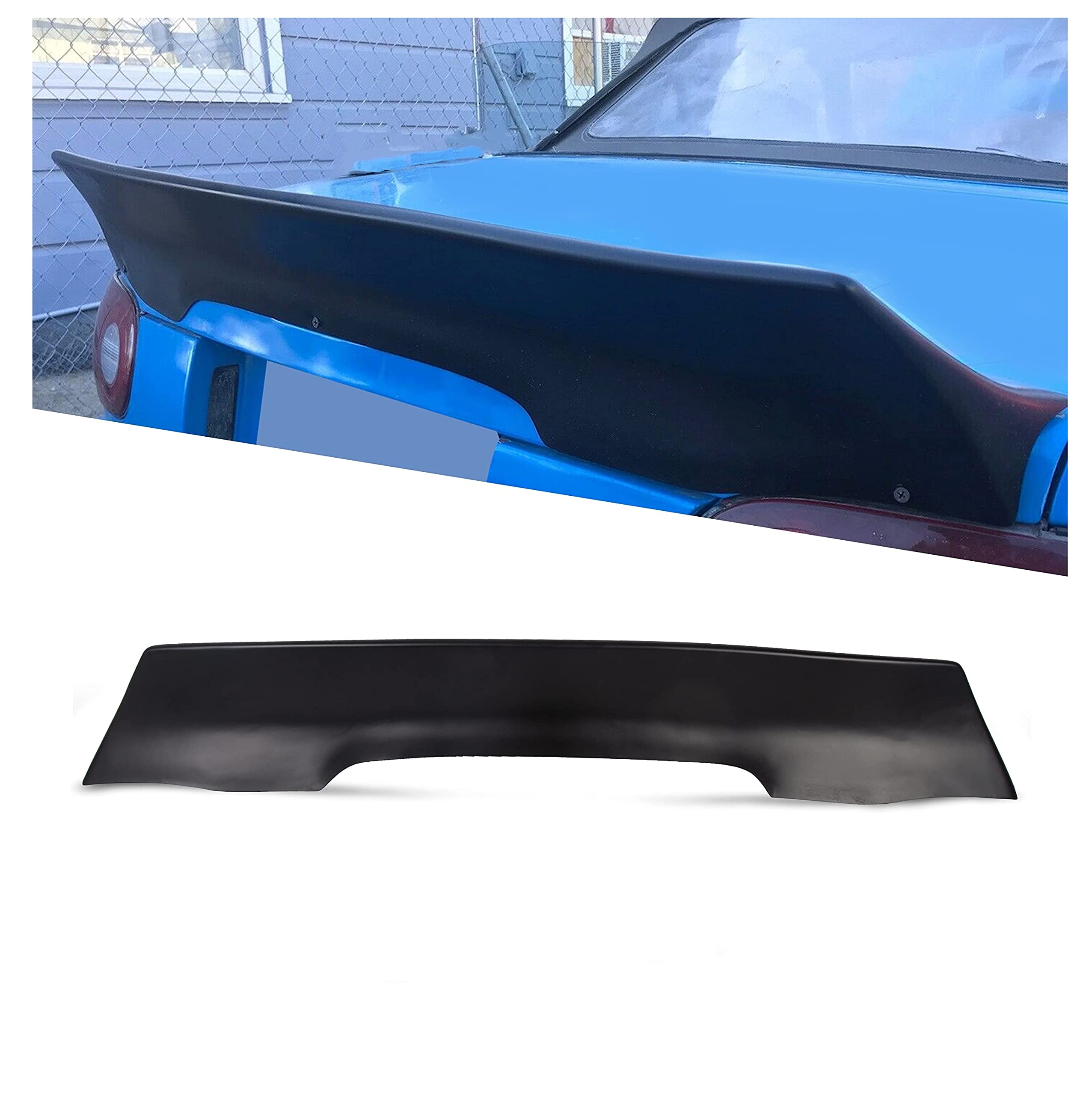 HECASA Rear Trunk Spoiler Compatible with 1990-1997 Mazda Miata 2 Door Ducktail Wing Tailgate Lip