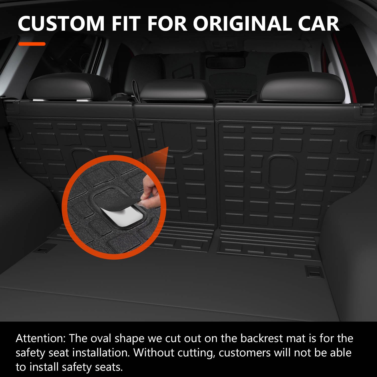Powoq Backrest Mat Compatible With 2017-2025 Mazda Cx-5 Cargo Liner Back Seat Protector Replacement For 2017-2019 2020 2021 2022 2023 2024 2025 Mazda Cx-5 Accessories(Fit 2017-2024, Rear Backrest Mat)