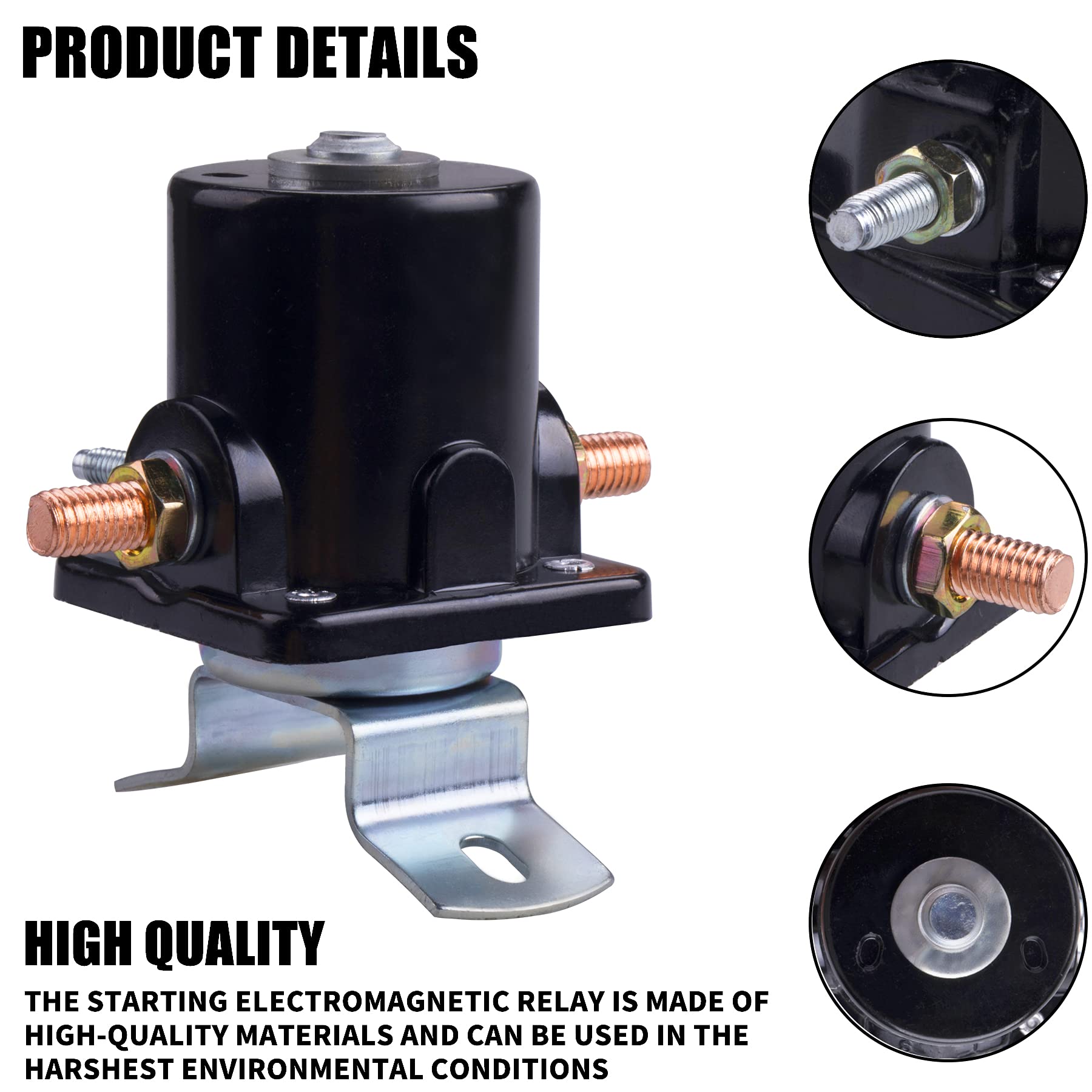 Mrelc New Solenoid Relay Compatible With 12 Volt 2N 8N 9N Tractor 8N-11450 Sw218 Sw355 10-Fo218-12V 7-1023-12V 240-14008 Replacement