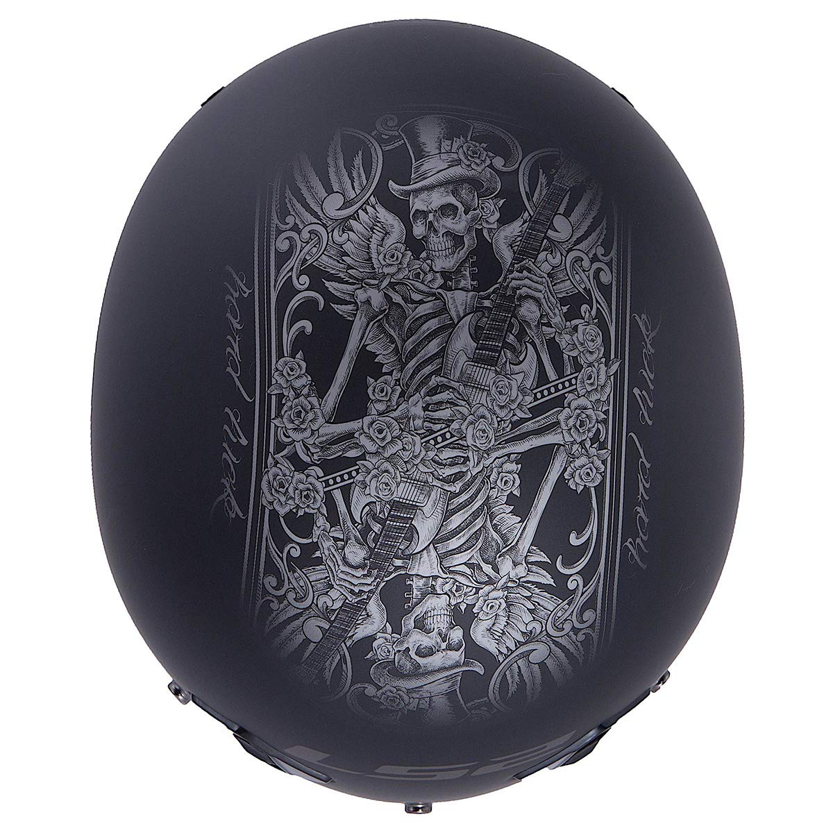 Ls2 Helmets Bagger Motorcycle Half Helmet (Hard Luck - X-Large)