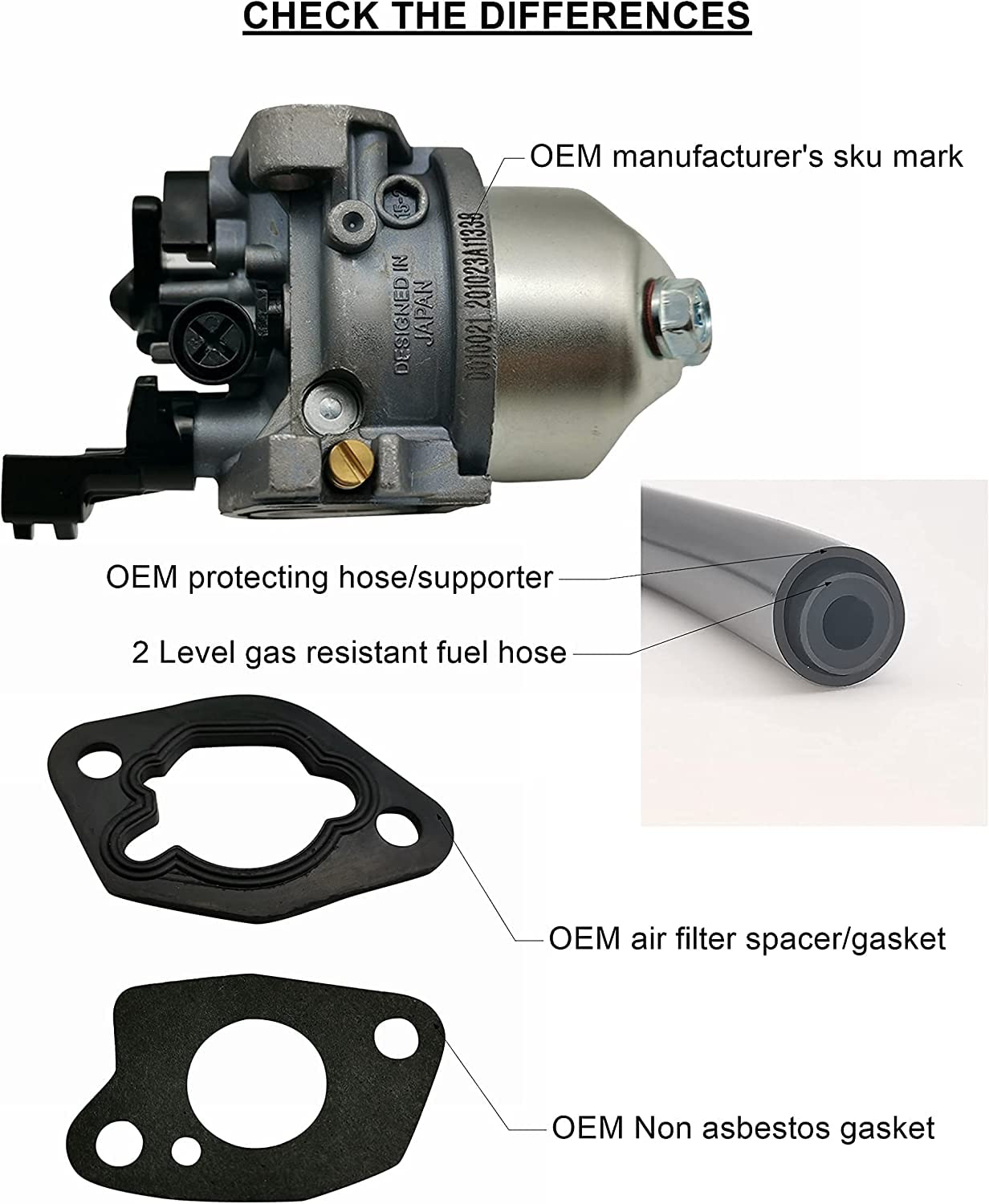 Yamakato 212Cc 196Cc 224Cc Carburetor For Predator 212 224 Gx160 Gx200 Ct200U Bt200X Mb200 Performance Upgrade W/Jet
