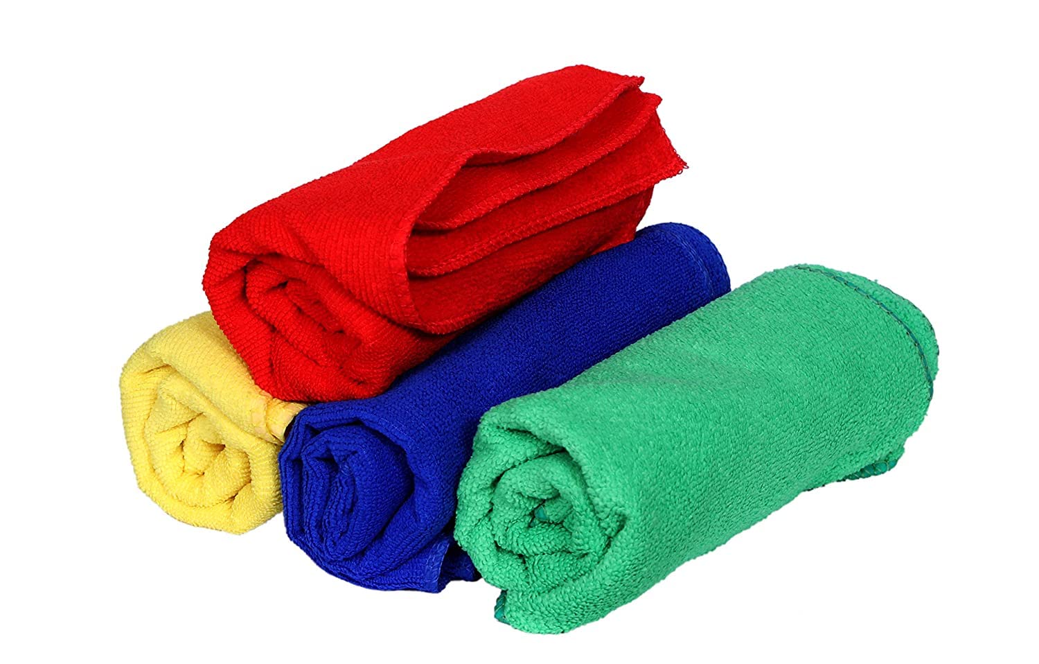 Shopfleet Multipurpose Microfiber Cloth for Car Cleaning, Polishing (Pack of 4)
