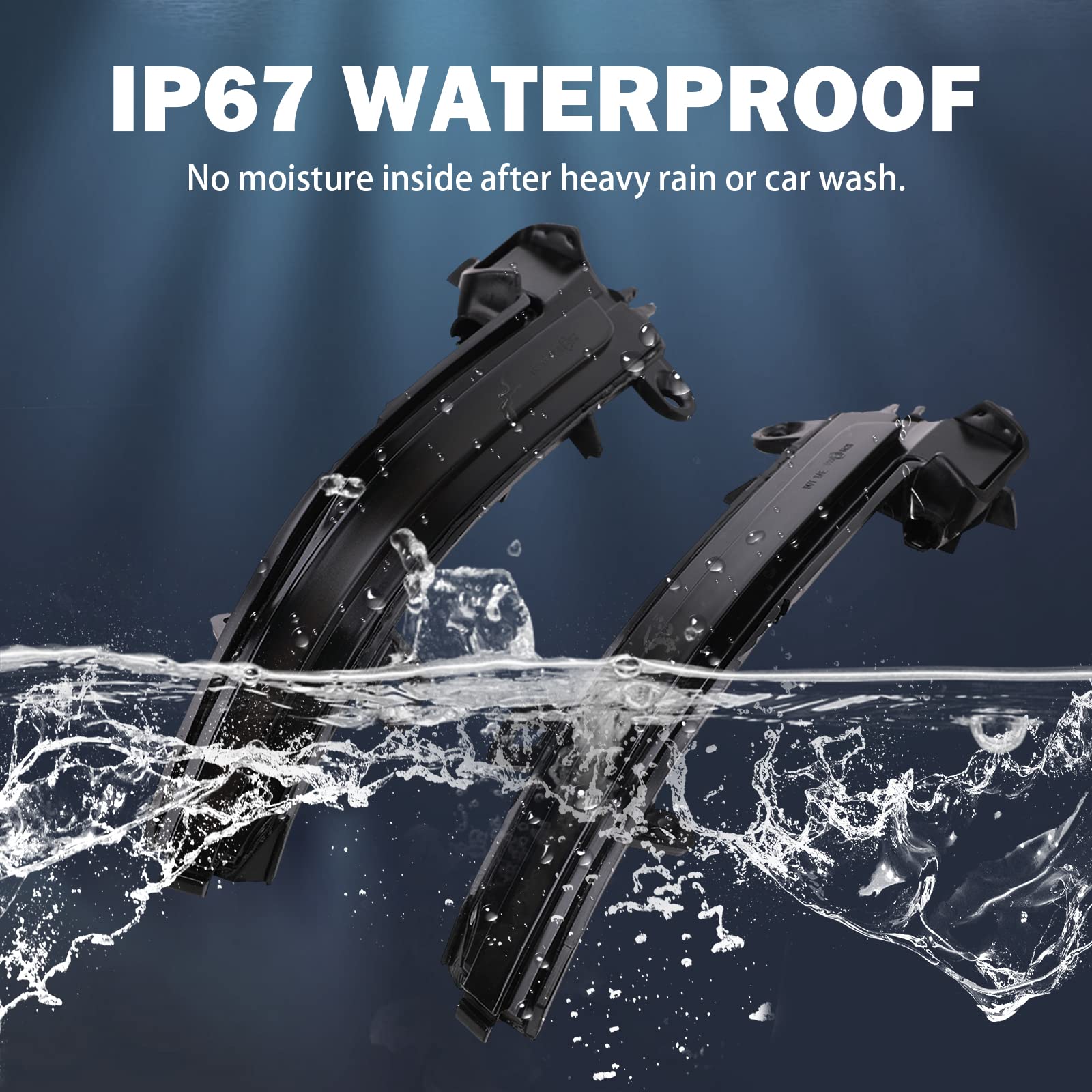 LED Dynamic Sequential Turn Signals Mirror Lights for BMW F30 F32 F36 F22 X1 i3 BMW 1/2/3/4 Series Smoked Sequential Side Marker