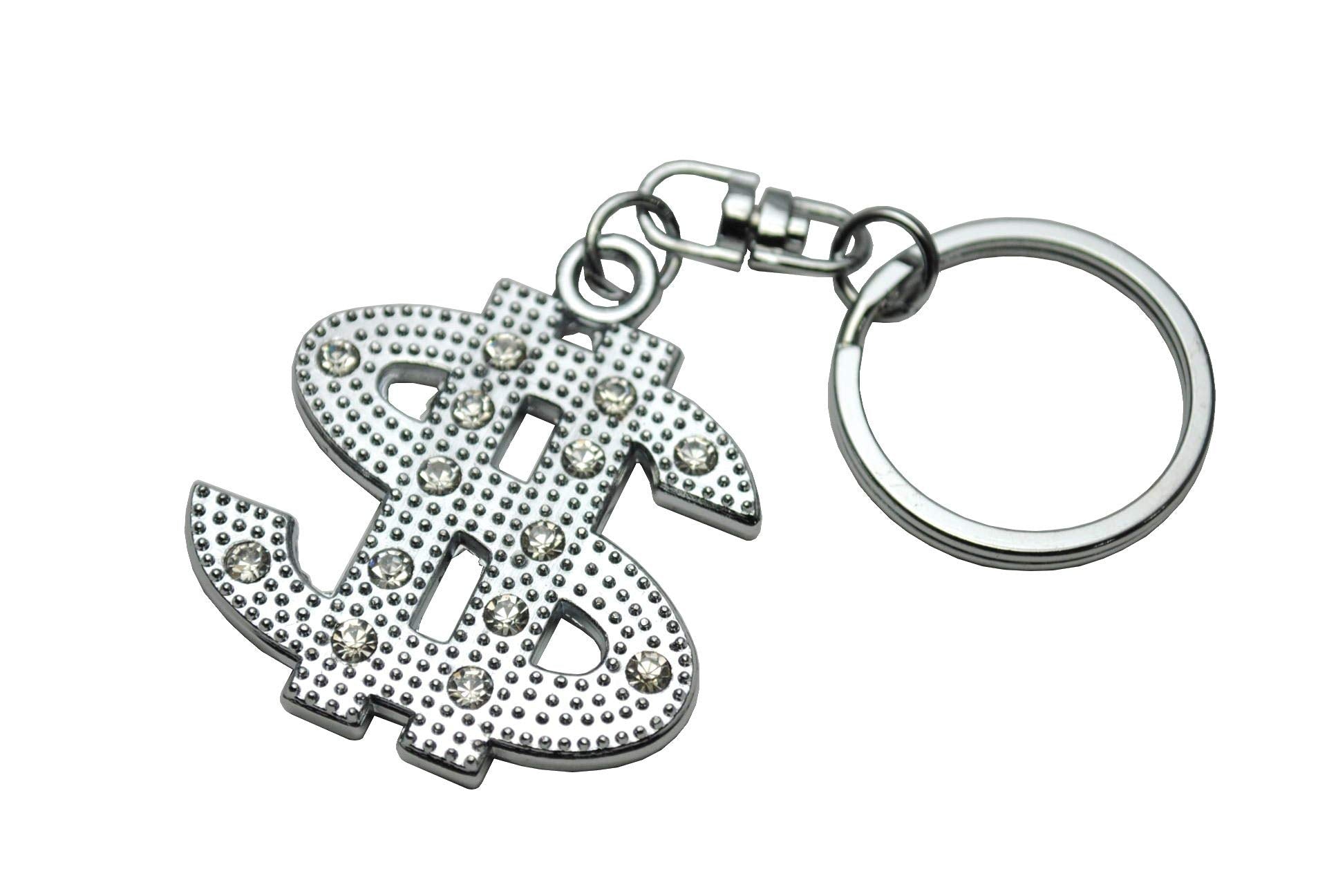Pilot Automotive Kc-309 Crystal Dollar Sign Bling Die Cast Zinc Key Chain