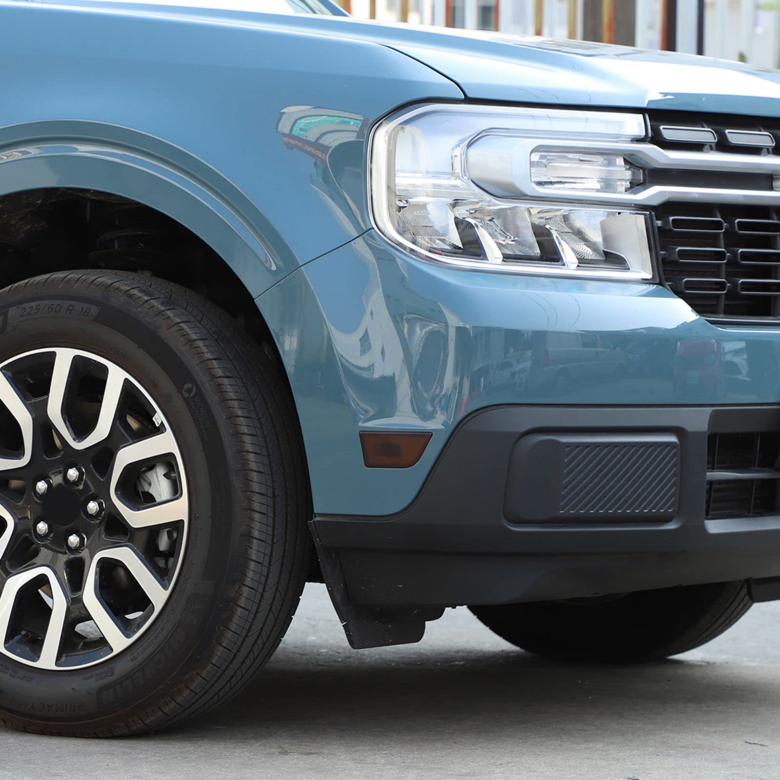 Toycidfg Black Front Bumper Turn Signal Park Marker Lights Lamps Cover Trim For Ford Maverick 2022-2024, Transparent Light Cover Accessories