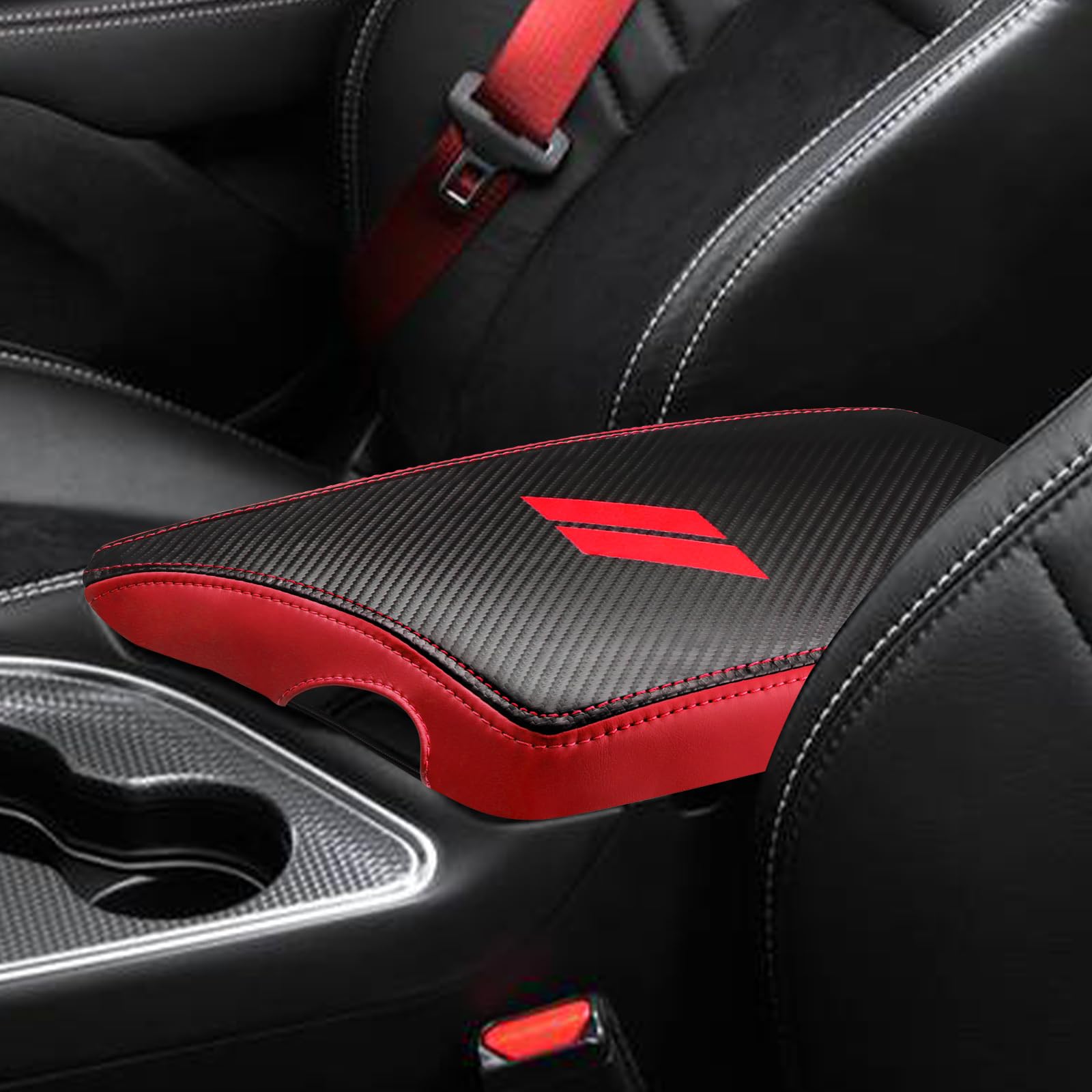 Intget Car Center Console Cover For 2023 2022 Dodge Challenger Accessories 2021 2020 2019 2018 2017 2016 2015 Armrest Cover Inte