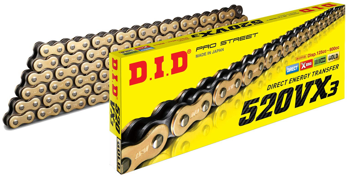 D.I.D 520VX3 Gold X-Ring Chain 98 Link