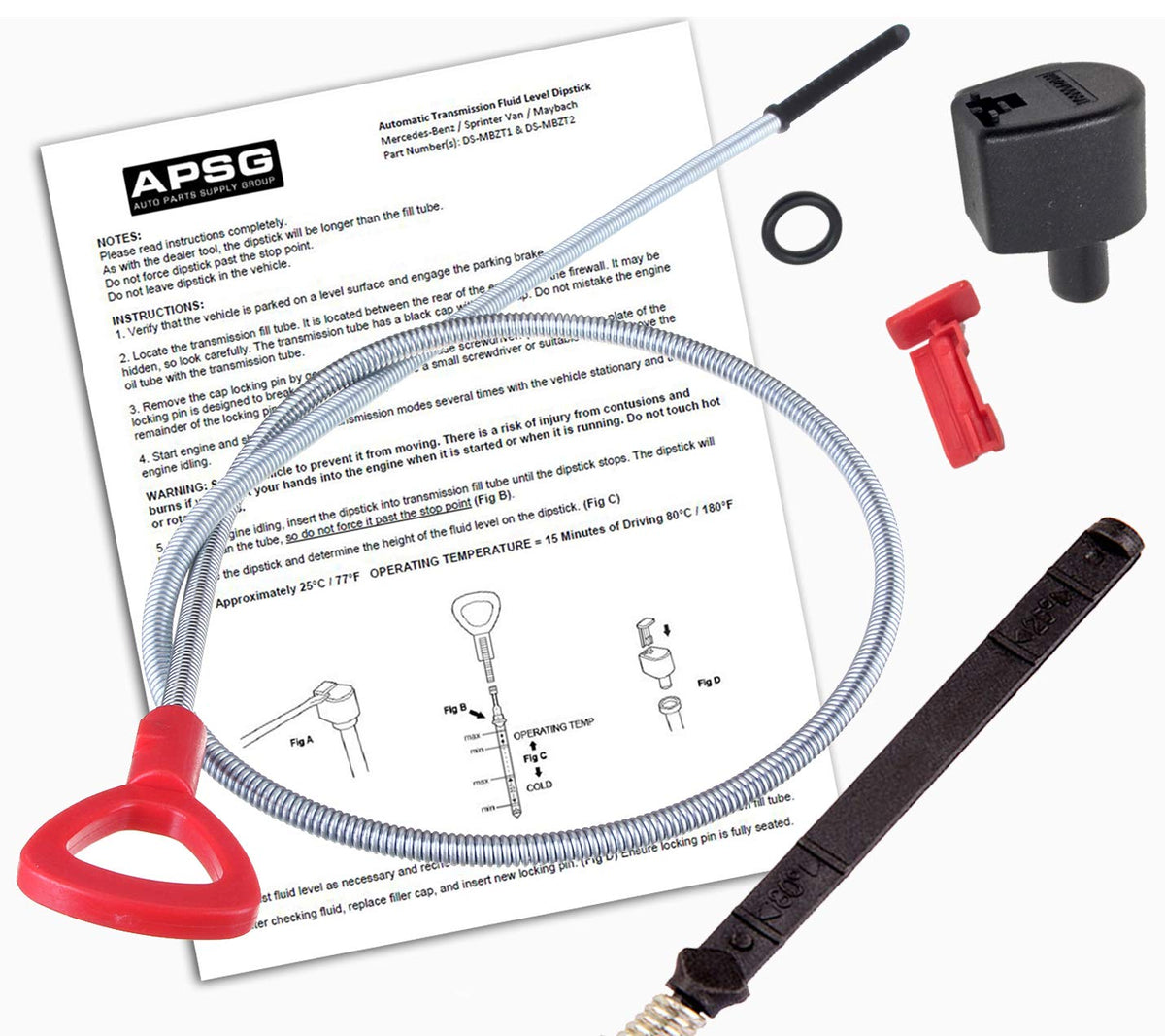 Transmission Fluid Dipstick Tool | For Select Mercedes Benz, Vehicles | W/Instructions + Free Cap + Free Pin + Seal 722.6 Transmissions – Replaces Oem 140589152100/917-321