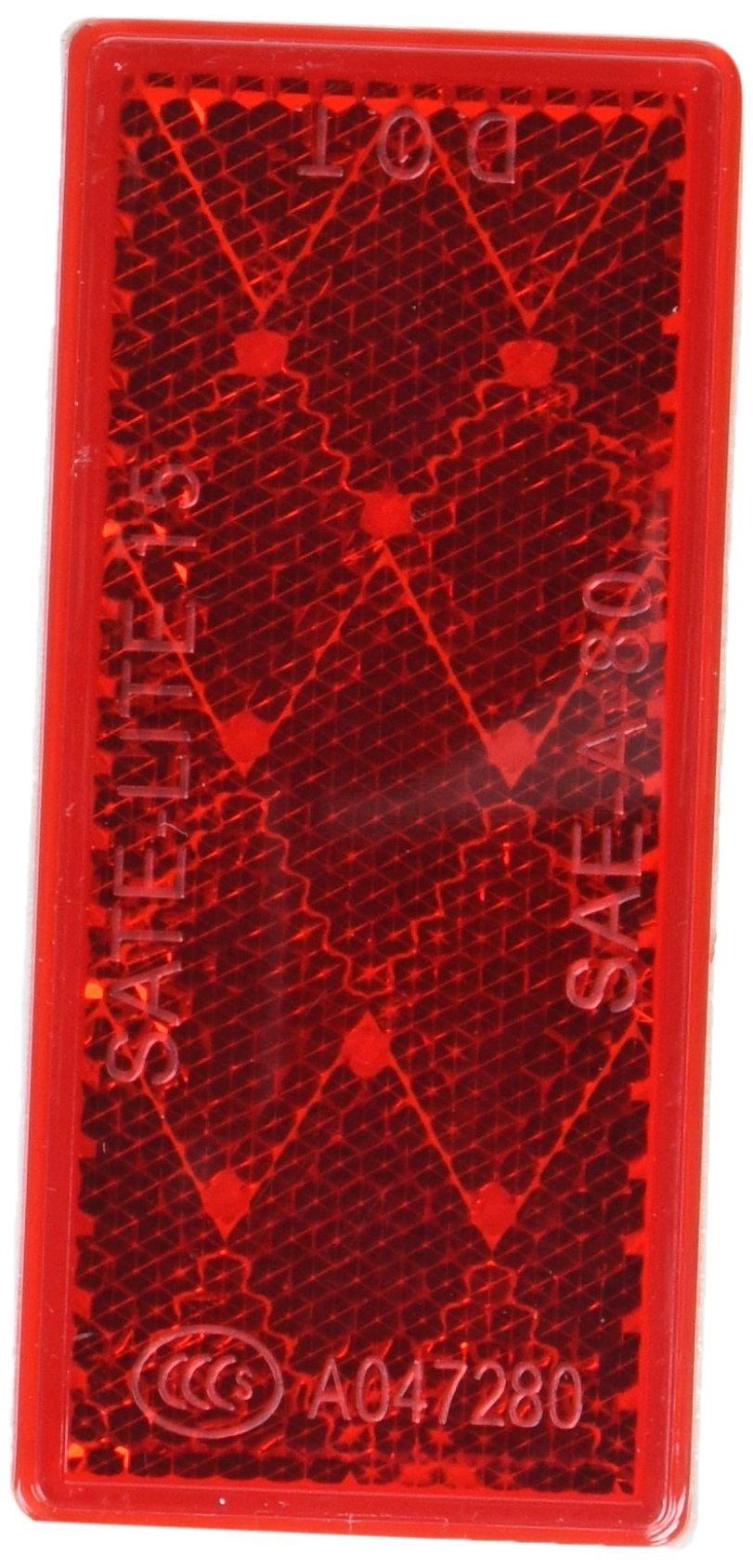 Grote 40302 Red Stick-On Rectangular Reflectors