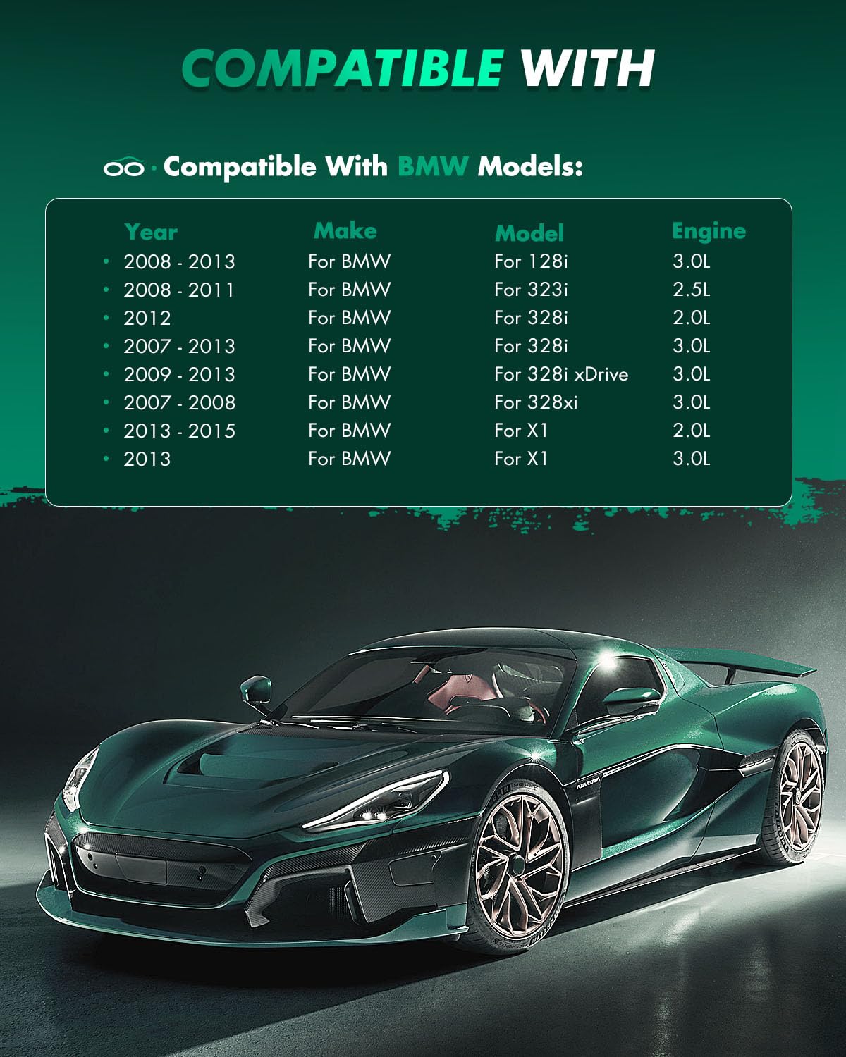 Scitoo D1267 Semi-Metal Brake Pads Kit - Rear For Bmw 128I, 323I, 328I, 328Xi, X1