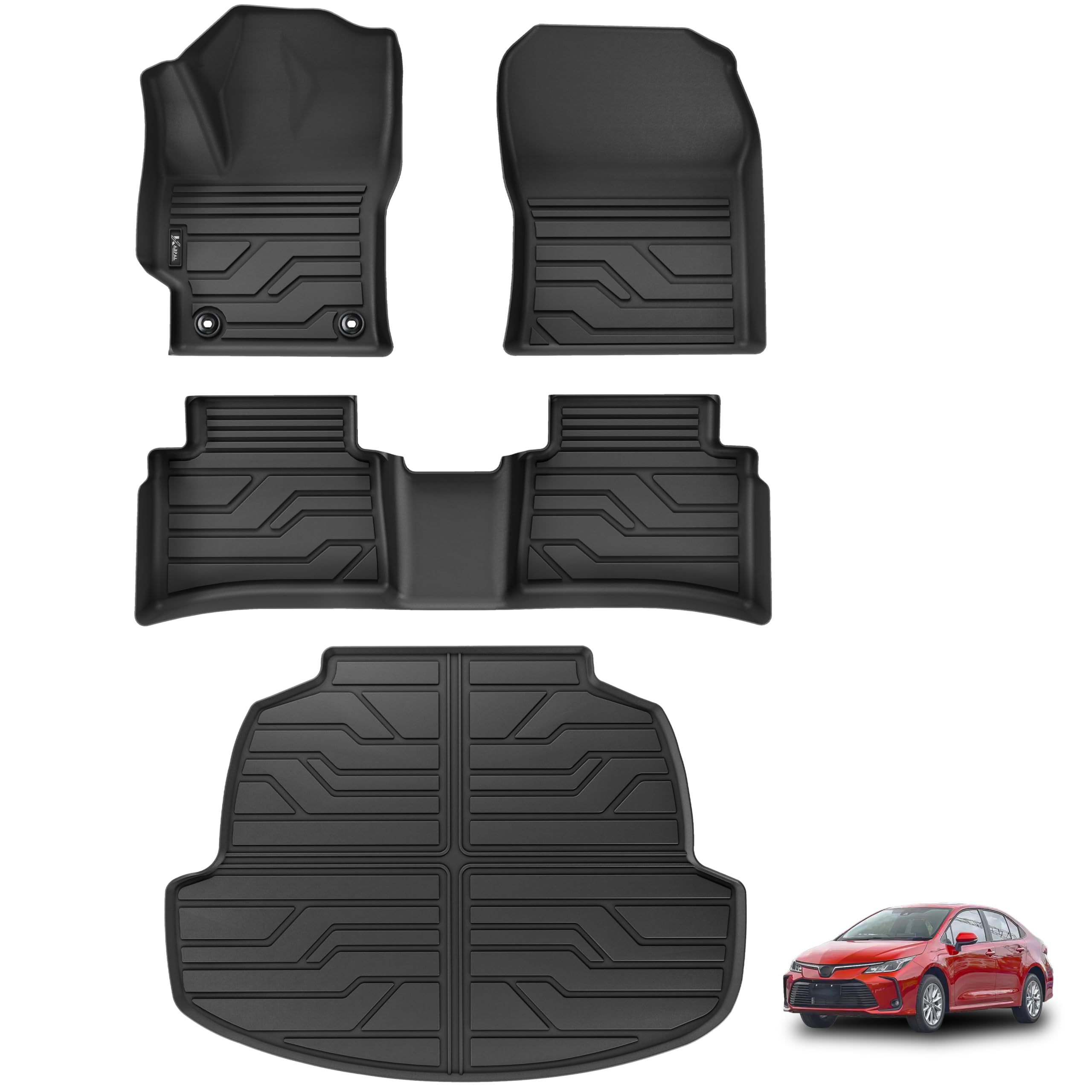 Karpal Floor Mats Fit For 2020-2024 2025 Toyota Corolla/Corolla Hybrid Sedan (Not For Hatchback And Cross), Custom Fit All Weath