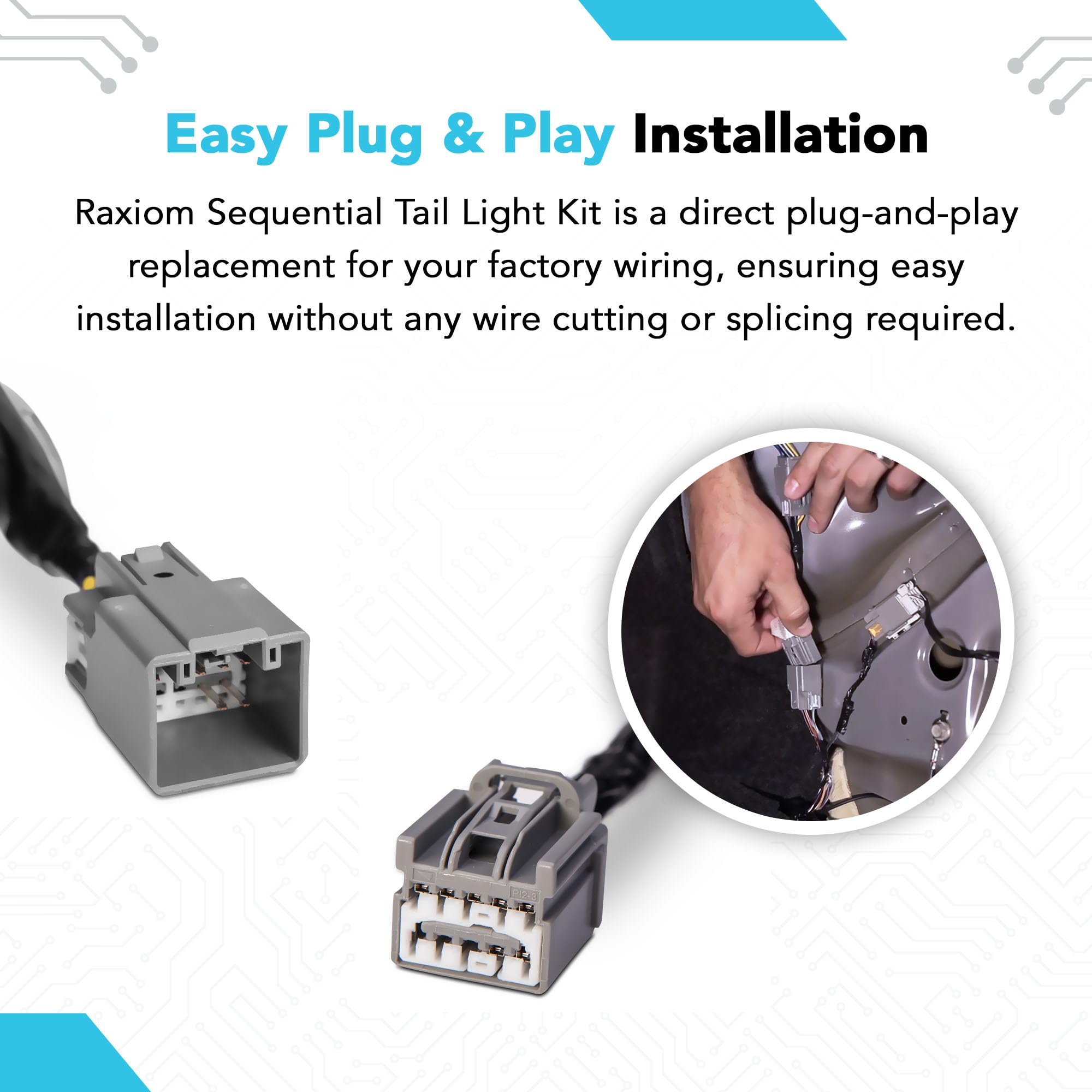 Raxiom Tail Light Sequencer Harness Kit With Tuning Plug And Play Wire Fits Mustang 2010-2020