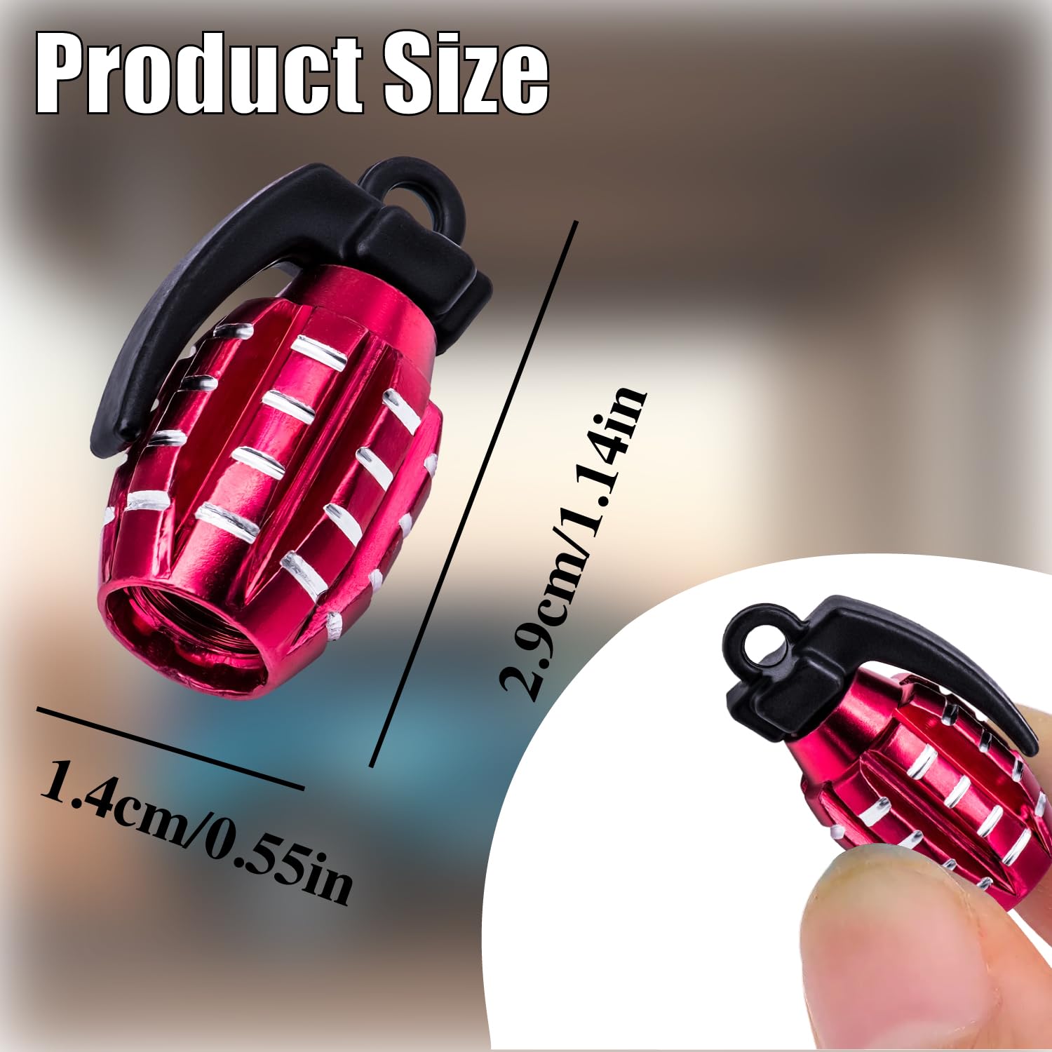 Meajoo 4 Pcs Tire Valve Stem Caps, Aluminium Alloy Tire Valve Stem Covers Universal For Cars, Trucks, Suv, Motorcycles, Bike And