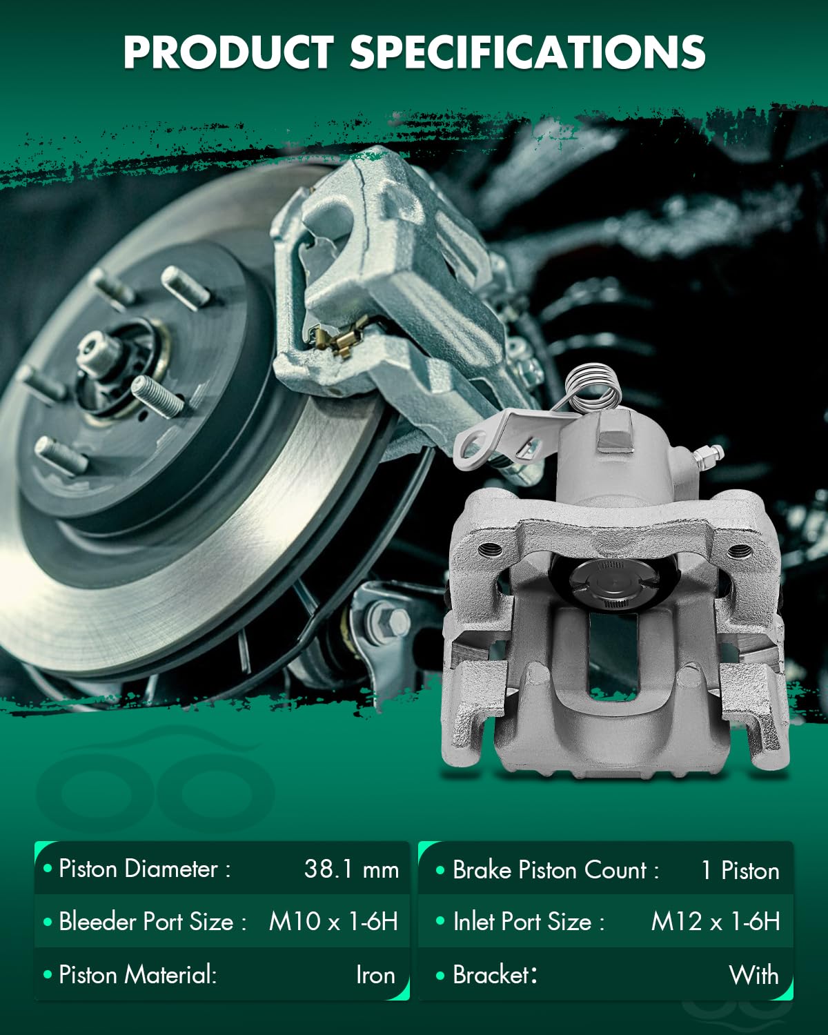 Scitoo 19B2571 19B2570 Rear Left & Right Disc Brake Calipers Assembly W/Bracket For Audi For Tt 2000,For Volkswagen For Beetle 1