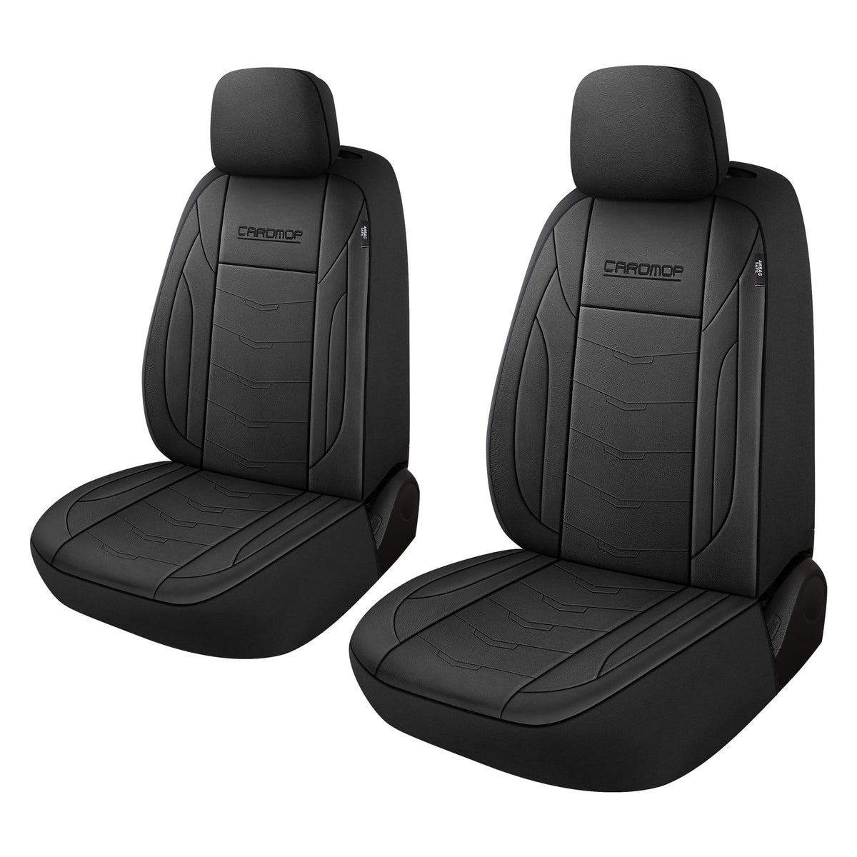 CAROMOP Premium PU Leather Car Seat Covers 2 Front Set,Waterproof Stain-Resistant Seat Covers for Cars, Universal Car Interior C