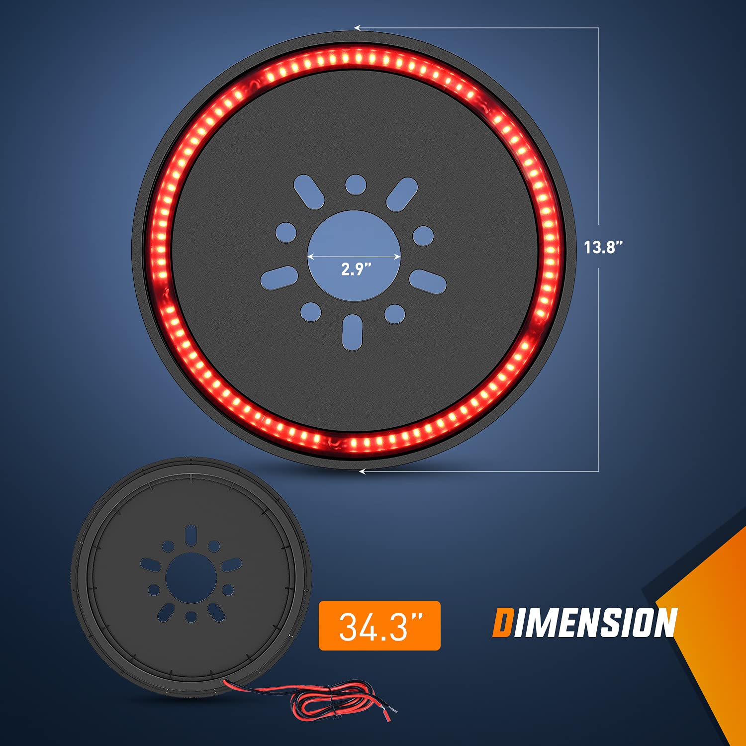 Nilight Spare Tire Brake Light Wheel Light 3Rd Third Brake Light For 2018 2019 2020 2021 2022 2023 2024 2025 Jeep Wrangler Jk Jk