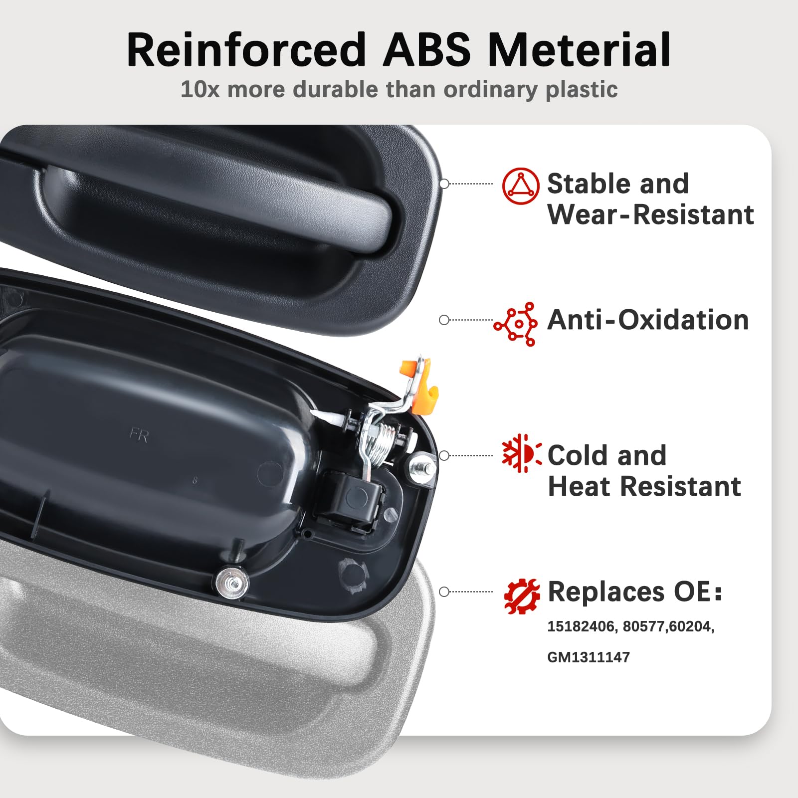 Faersi Exterior Door Handle Front Right Passenger Side Replacements For 1999 2000 2001 2003 2004 2005 2006 2007 Chevy Silverado