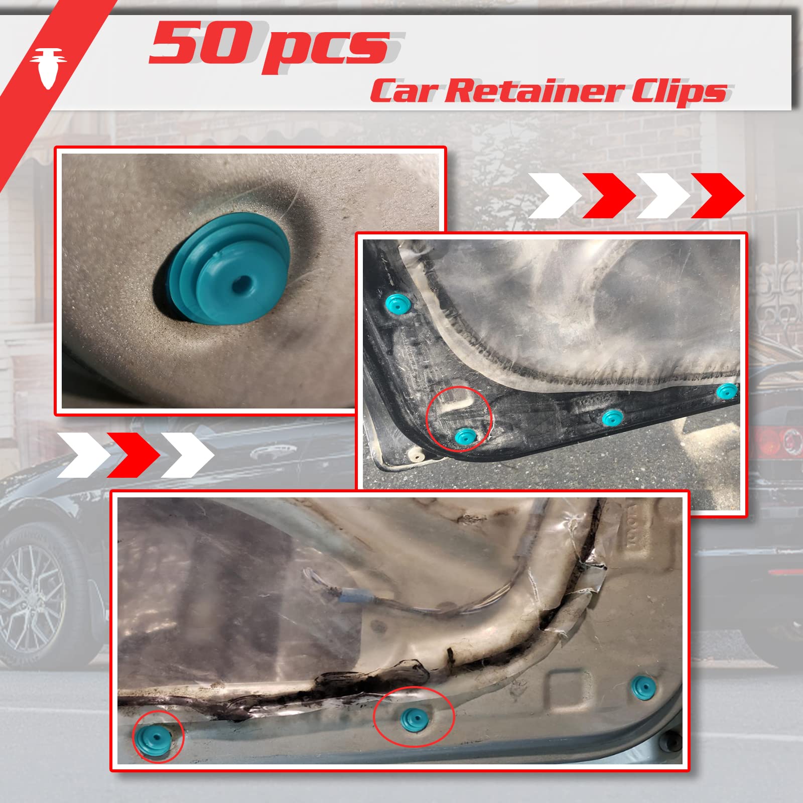 Otuayauto 50Pcs For Toyota Trim Door Panel Clips Trim Panel Retainer For Tacoma, Tundra, Camry, Corolla, Avalon, Sienna, Replace