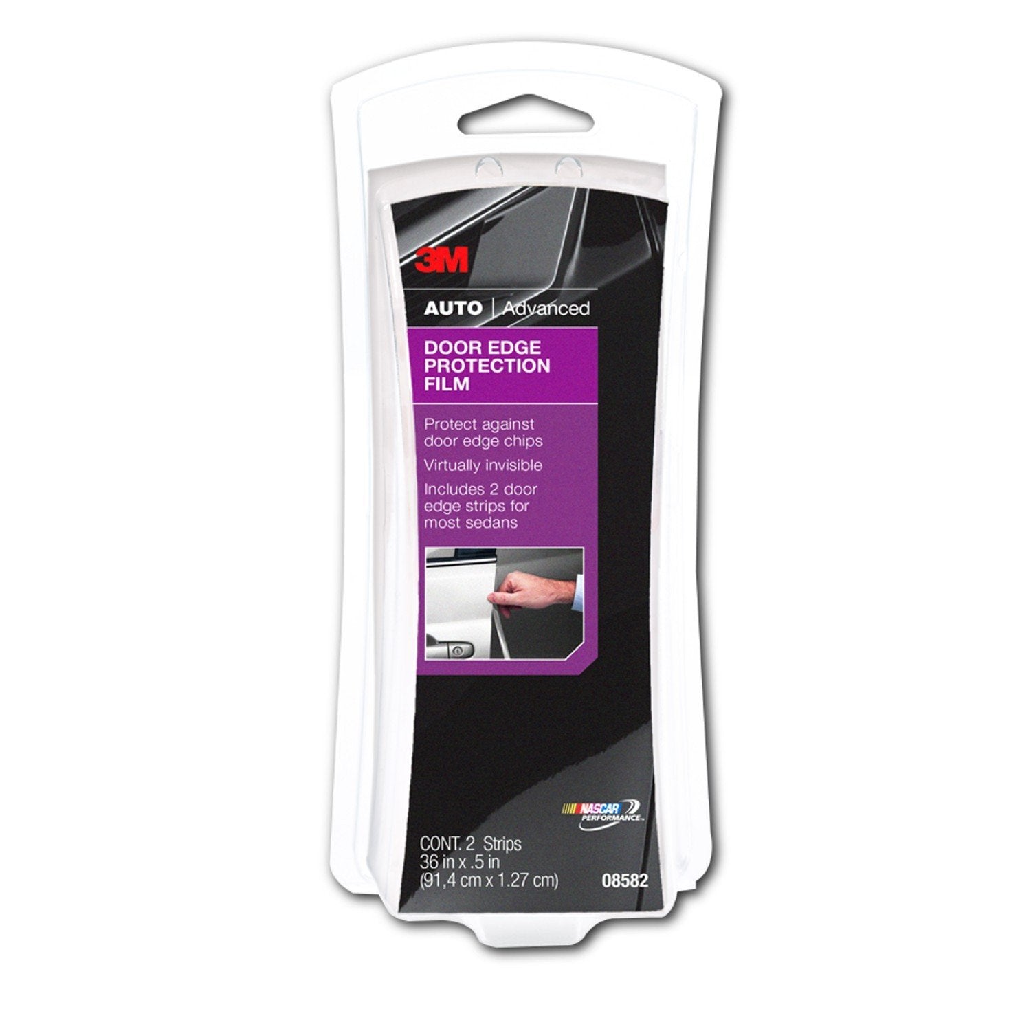 3M 08582-3Pk 36'' Door Edge Protection Film, (3 Packs Of 2 Strips)
