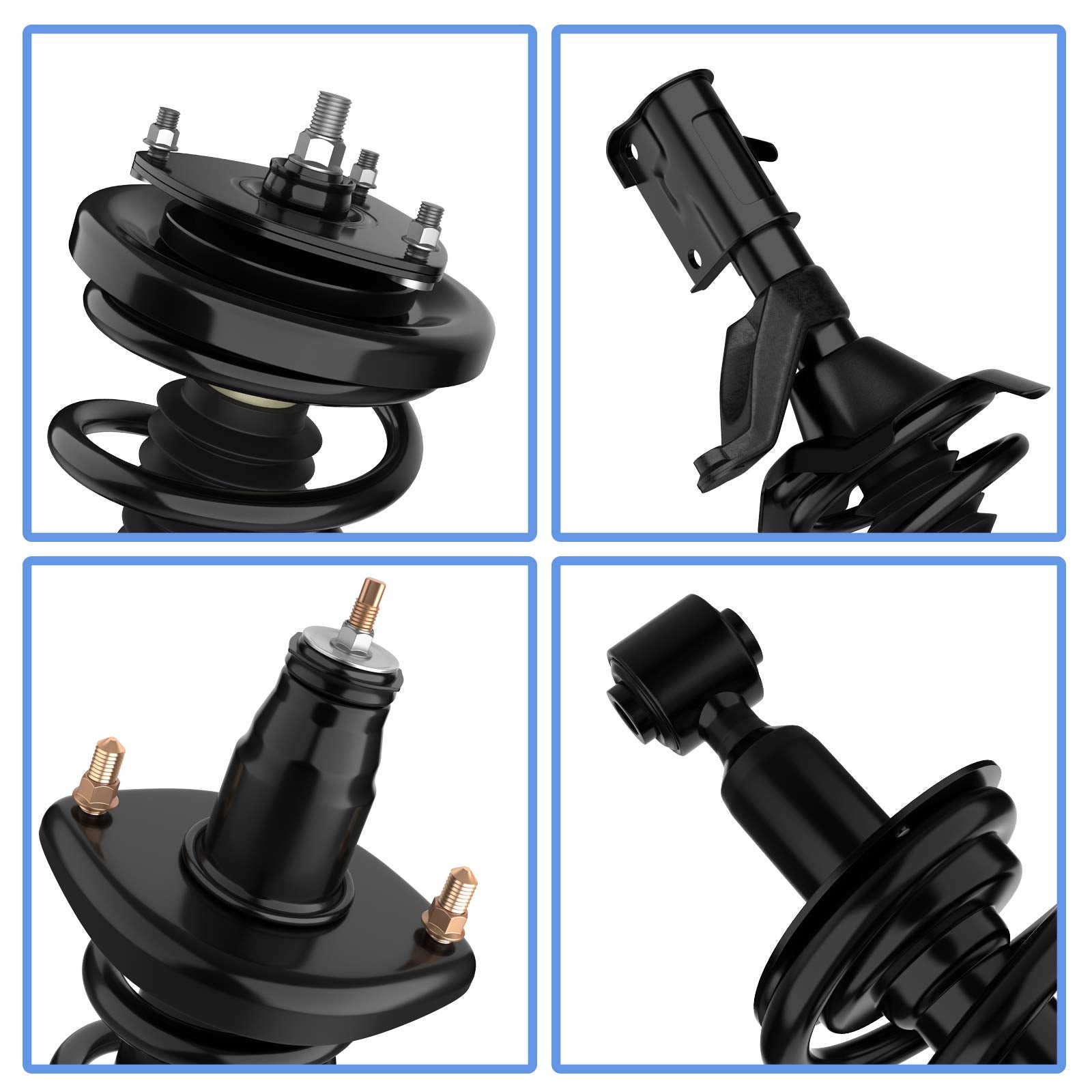 Yitamotor Front & Rear Struts Complete Strut Suspension Compatible With 2001-2005 Civic