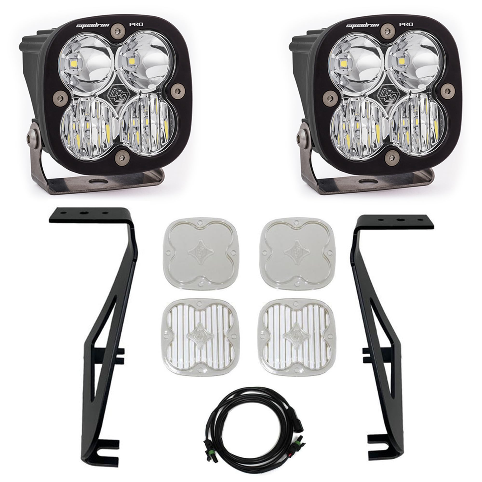 Baja Designs Squadron Pro Led A-Pillar Light Kit For Ford F-150 Raptor 2021+ Truck (Driving/Combo; Clear)