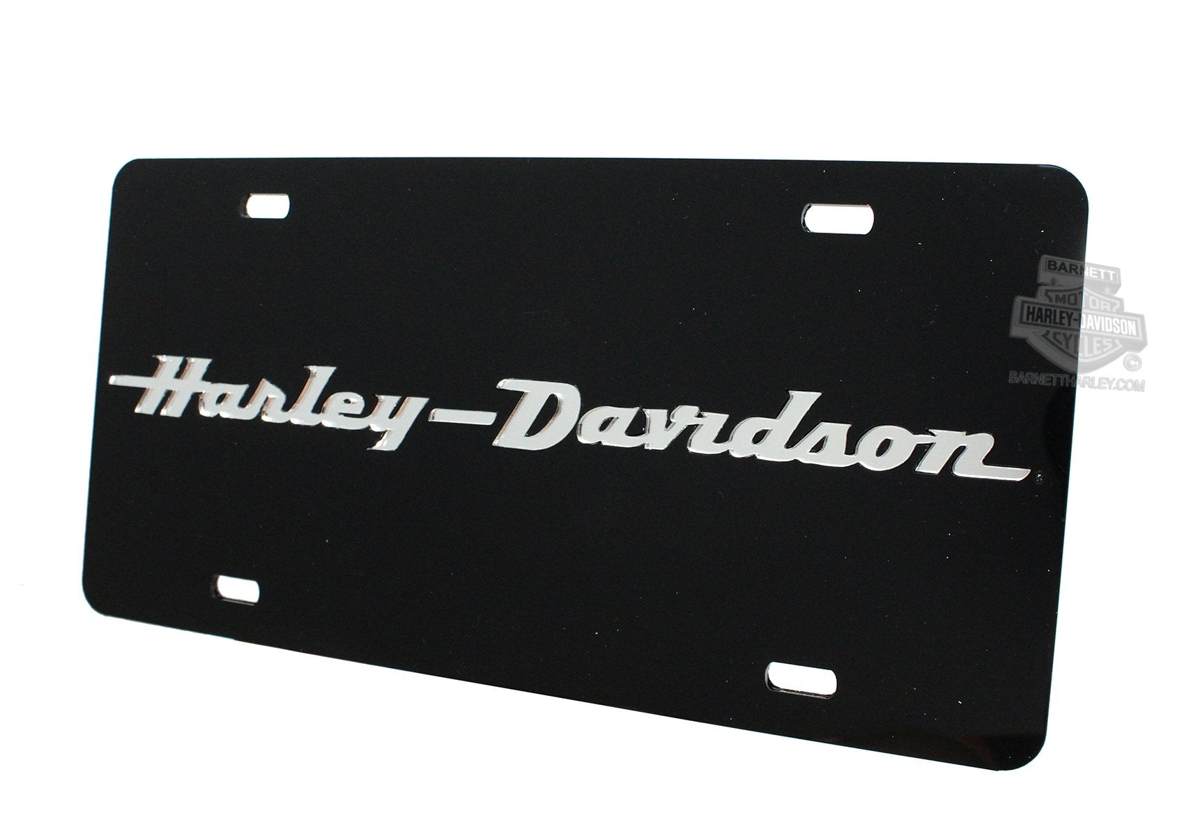Harley-Davidson Black Front License Plate Acrylic Black With H-D Text
