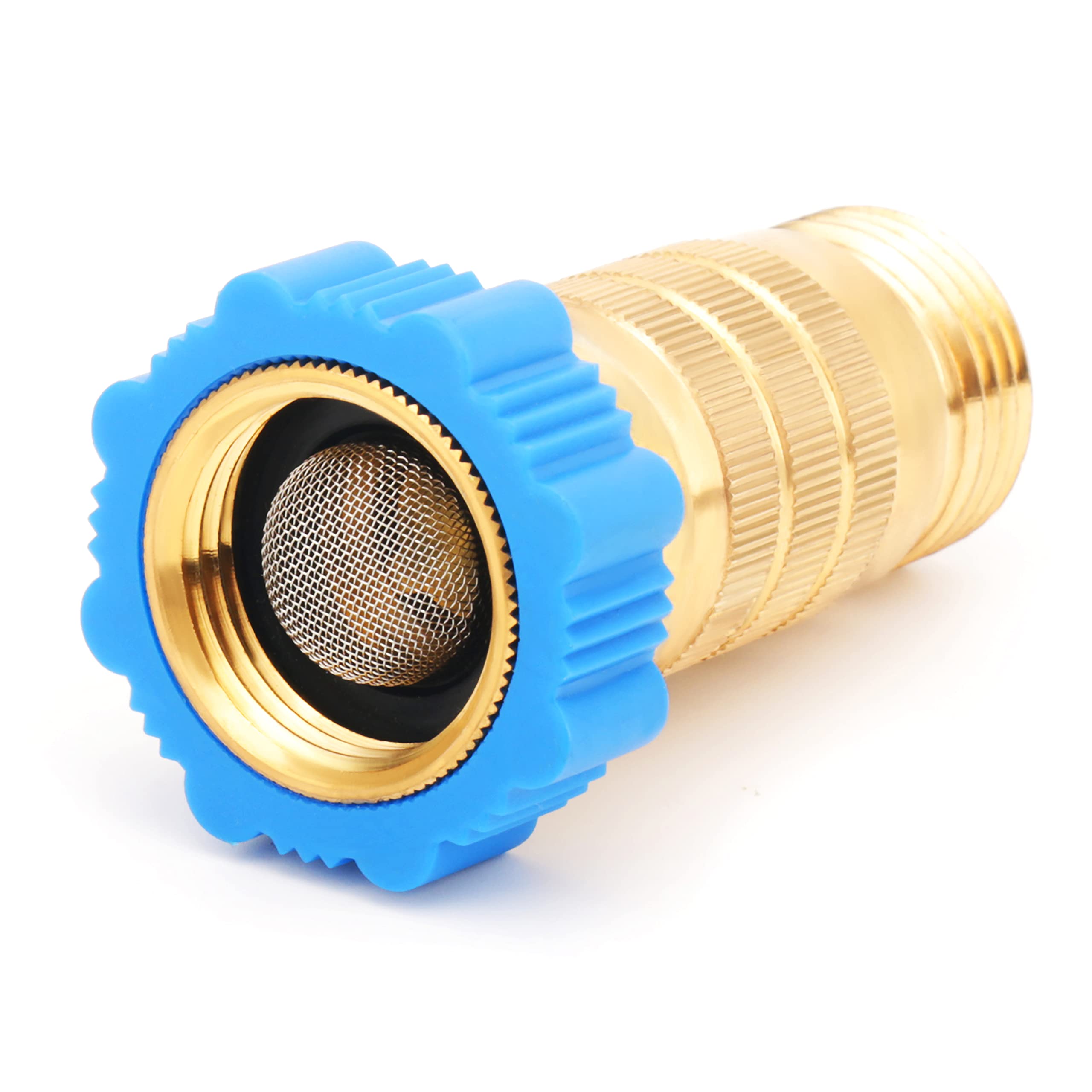 Circlecord Rv Hi-Flow Water Pressure Regulator 50-55 Psi, 3/4 Inch Thread Lead-Free Brass Inline Water Pressure Reducer For Camp