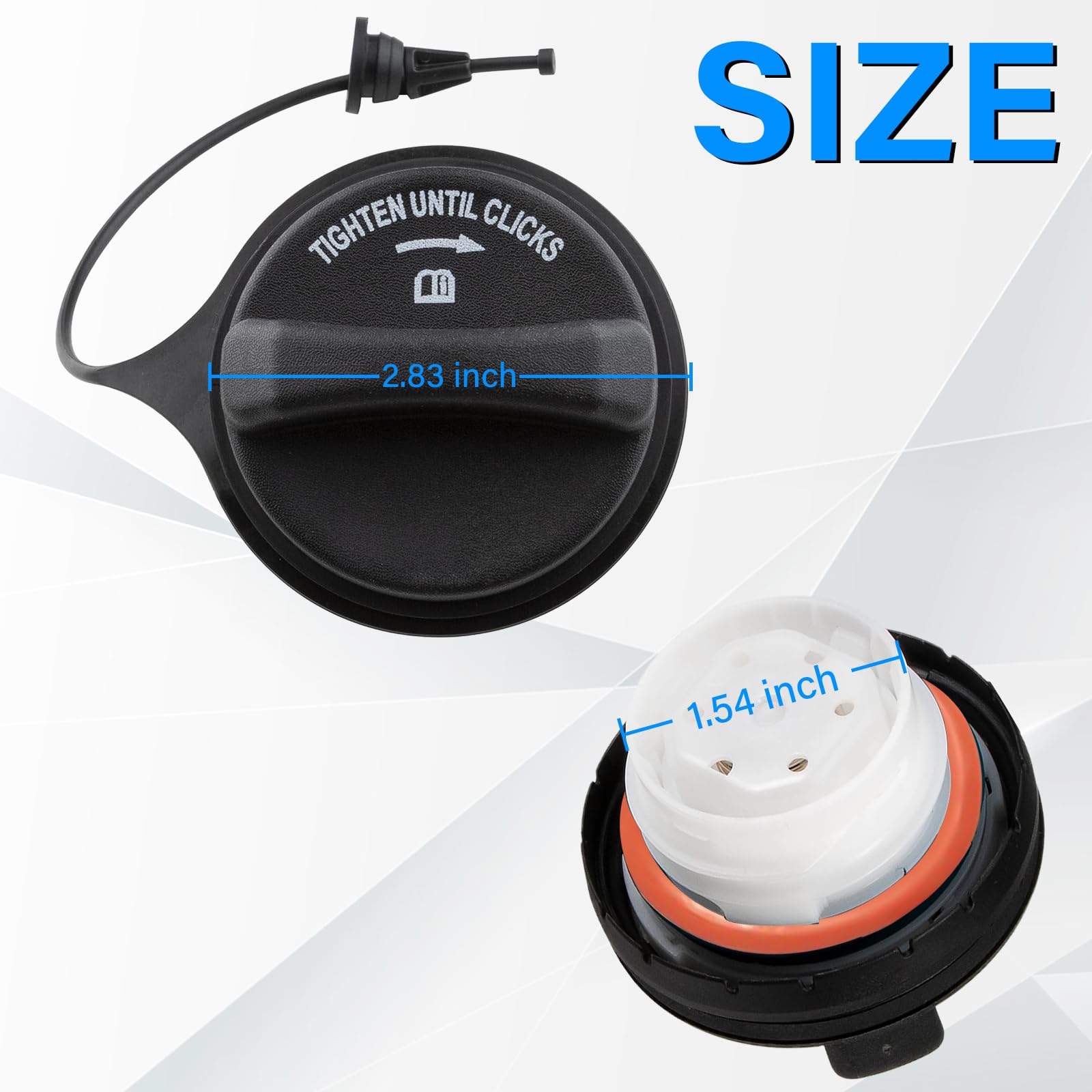 Gas Cap Replacement 8C3Z-9030-A for Ford F250 F350 F450 F550 Super Duty Expedition E150 E250 E350 Van E450 Super Duty Van, Linco