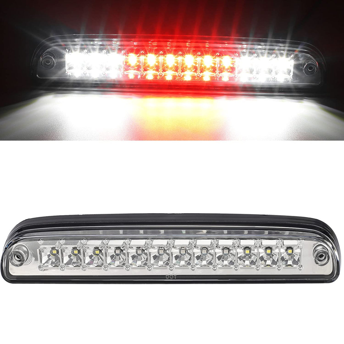 Partsam High Mount Stop Light Led 3Rd Brake Light Replacement For F250 F350 F450 F550 1999-2016/Ranger/B Series Third Brake Ligh