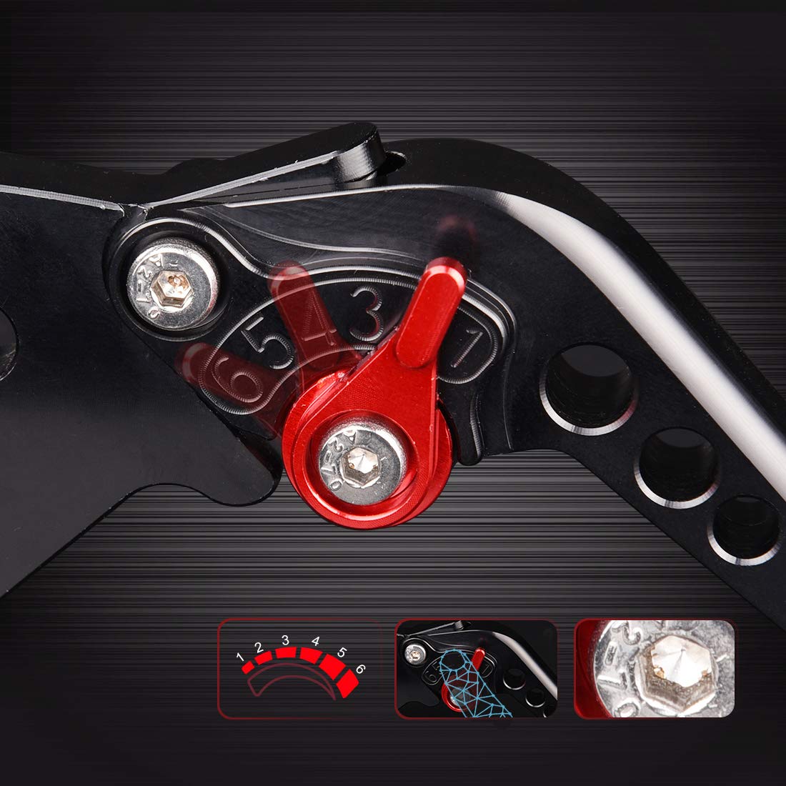 Short Brake Clutch Levers for Yamaha YZF R1/R1M/R1S 2015-2020, MT-09 2021-2022,YZF R6 2017-2020 (Black)