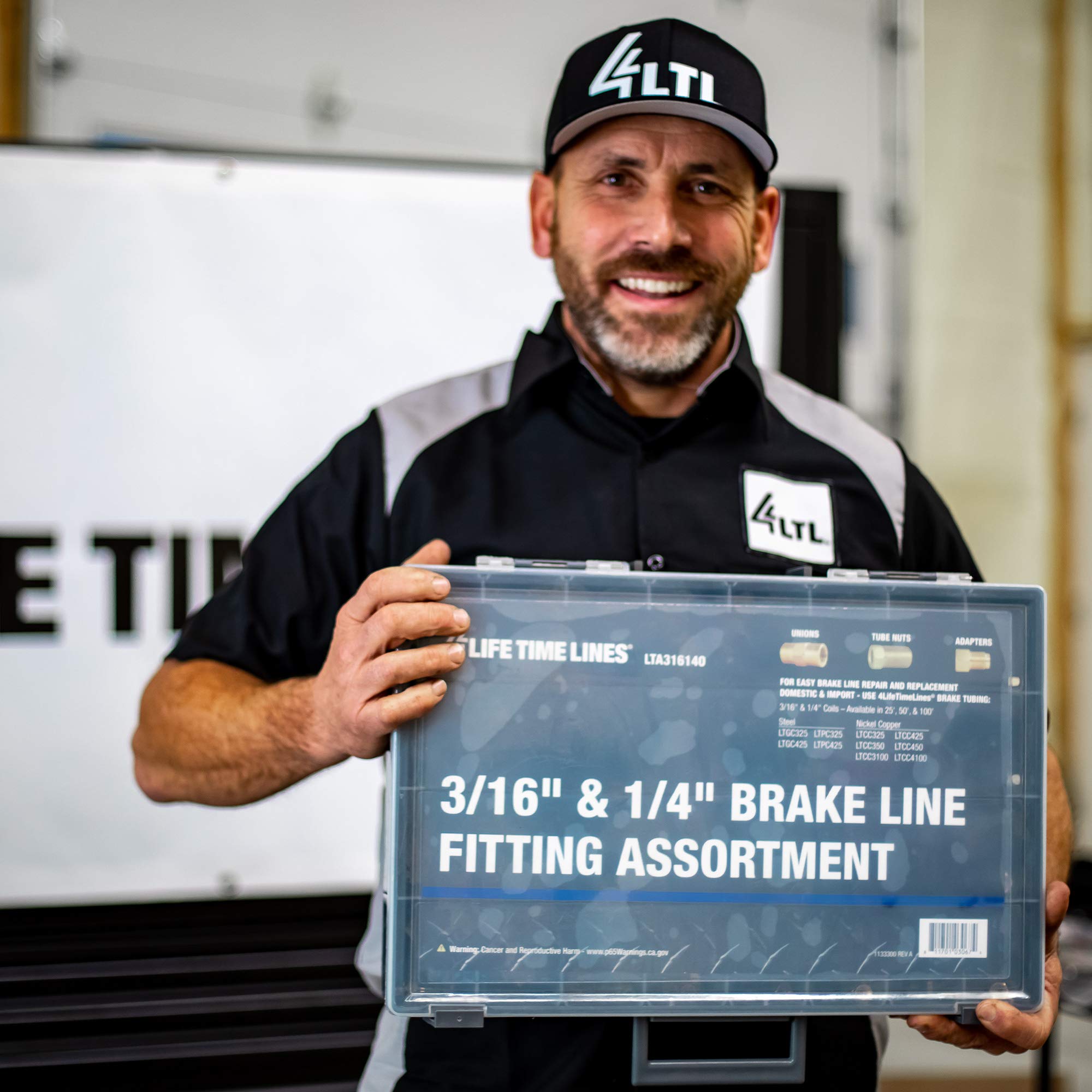 4LIFETIMELINES Premium Brake Line Fitting Kit - 32 SKU Assortment for 3/16 & 1/4 Tube Nuts, Secure Connections for Brake Repairs