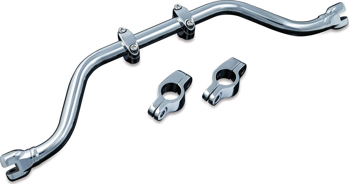 Kuryakyn 7502 Motorcycle Foot Controls: Adjustable Mustache Bar for 2004-19 Harley-Davidson, Yamaha Motorcycles, Chrome
