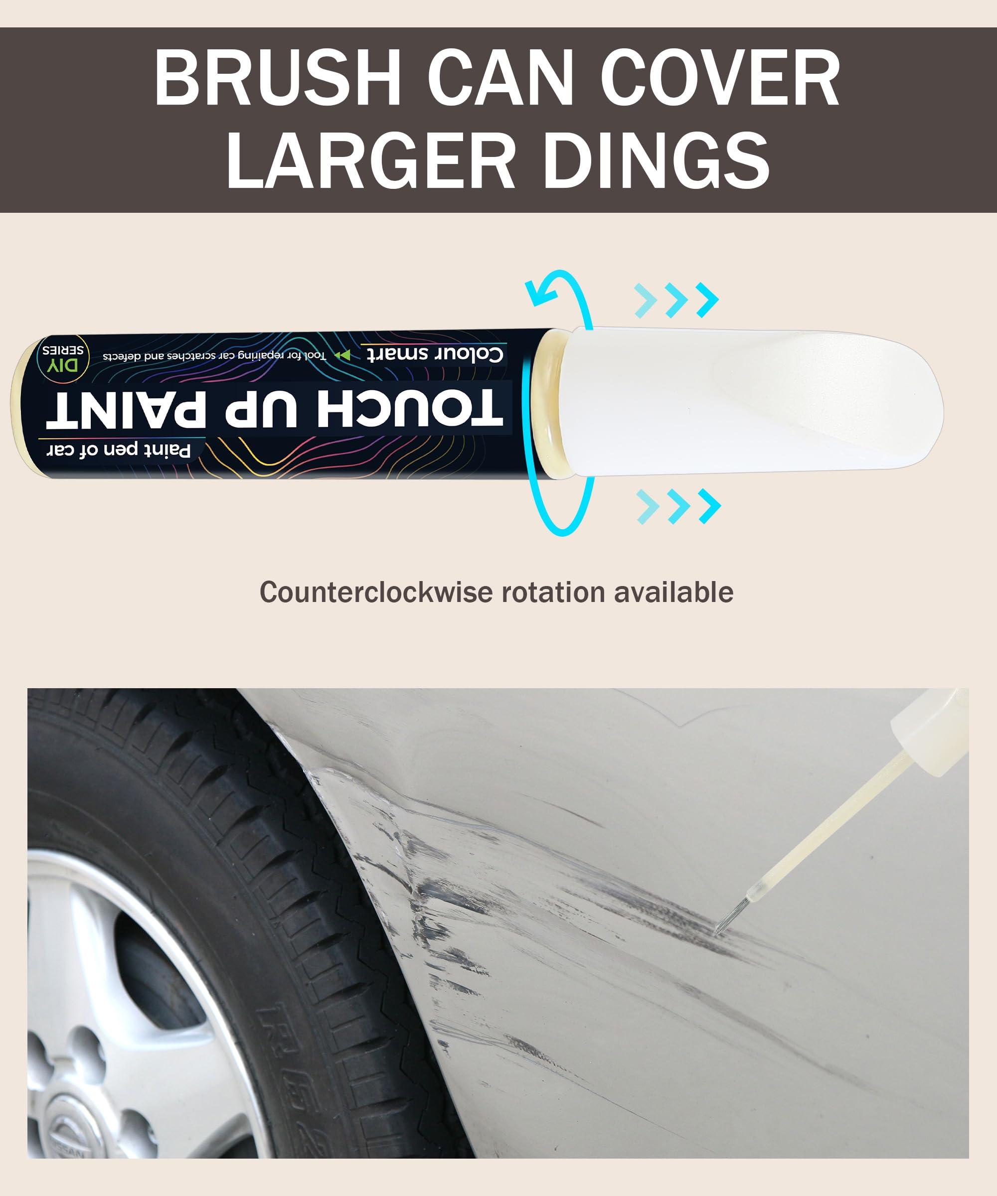 Bylikeho Touch Up Paint Pen - Erase Car Scratches Quickly & Easily (Pearl White)