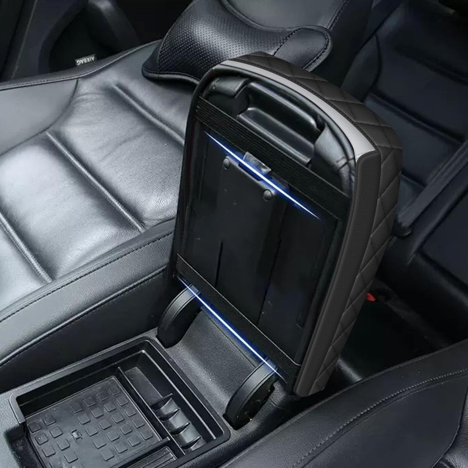 Aomsazto Heightening Armrest Pad For 2012-2017 Toyota Camry Black