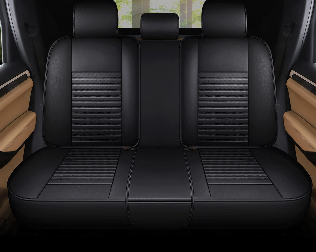 Aoog Leather Car Seat Covers, Leatherette Automotive Seat Cover For Cars Suv Pick-Up Truck, Universal Non-Slip Car Seat Cover Wa