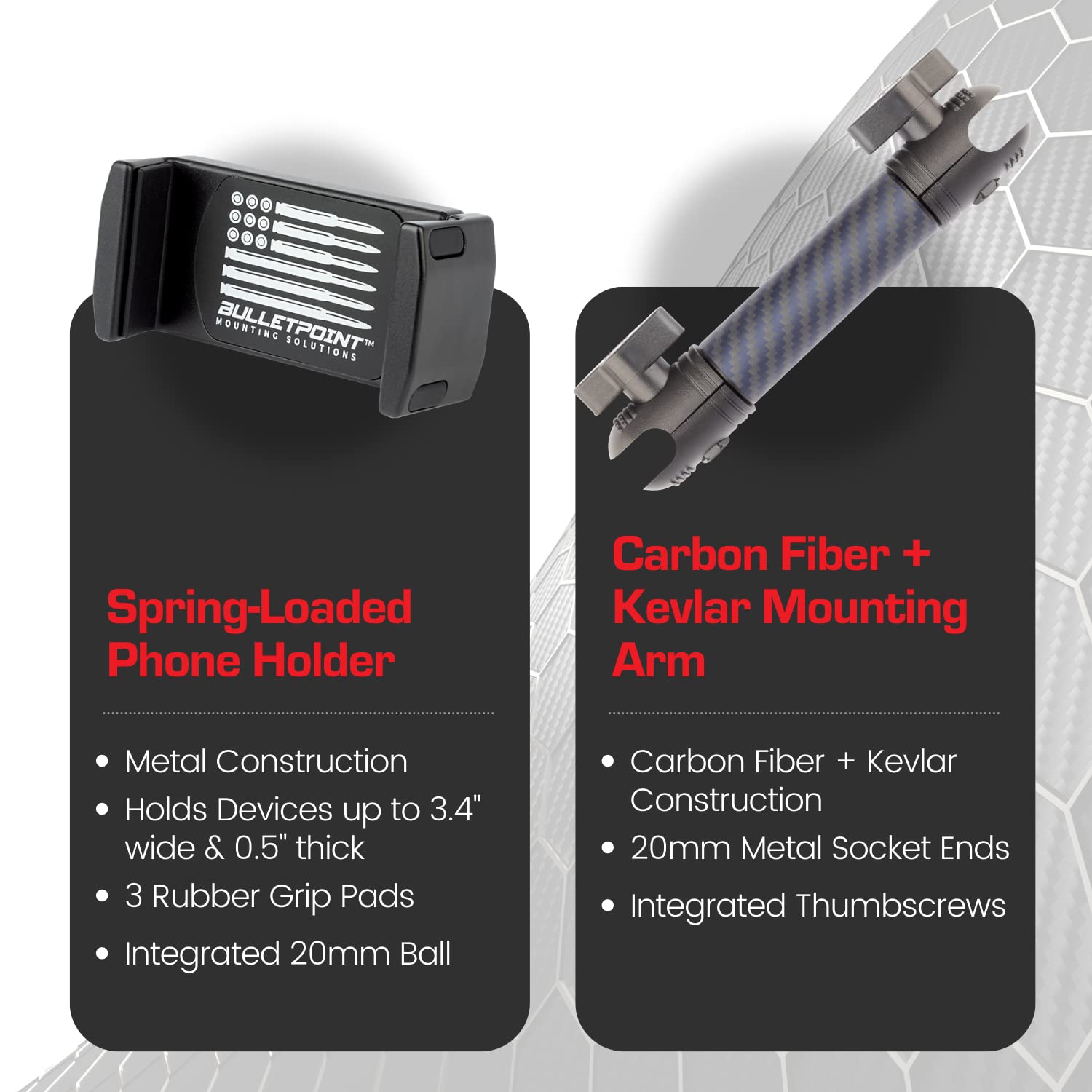 Bulletpoint Rubigrid Dash Mount Platform Phone Holder For 2018-2023 Wrangler Jl (Not 4Xe) + 2020-2023 Gladiator - Jeep Compatibl