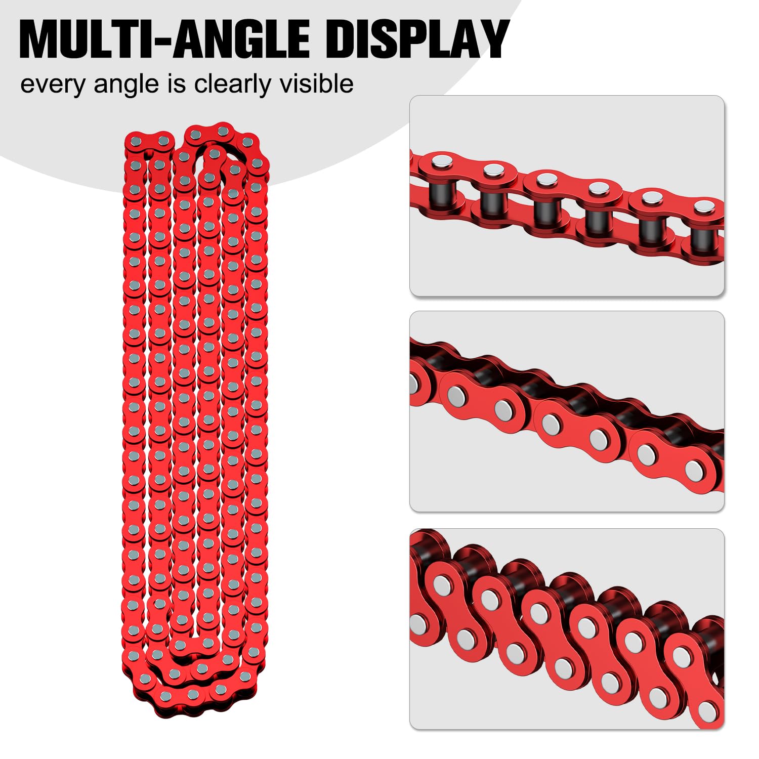 CILOYU Red 35 Chain Compatible with Mini Bike Coleman CT100U CC100X Baja DB30 Motovox MBX10 MBX11 Predator 79cc 97cc 100cc Mega